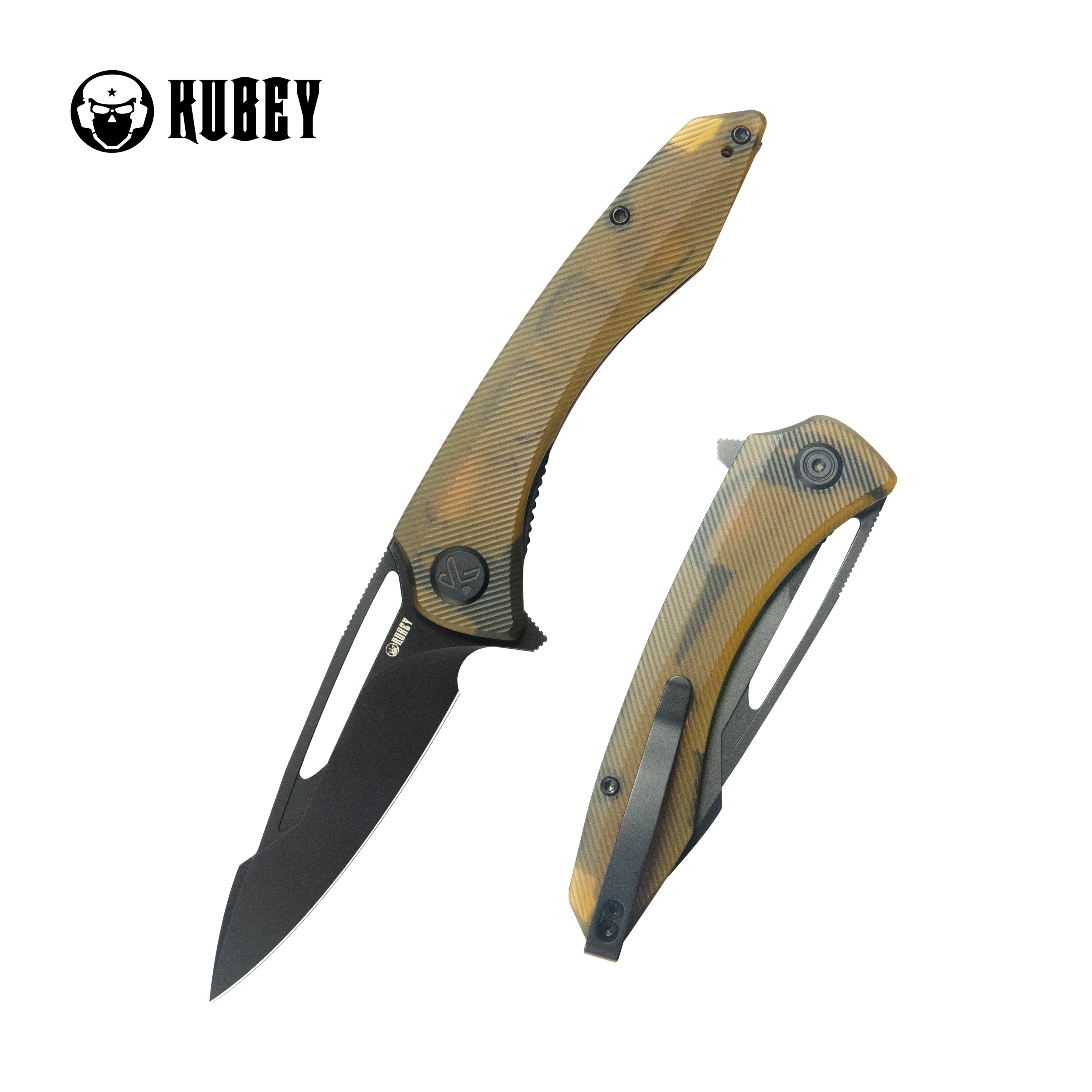 Merced Folding Knife 3.46" Blackwash 14c28n Blade With Ultem Handle Reliable Tactical Pocket Knife KU345P