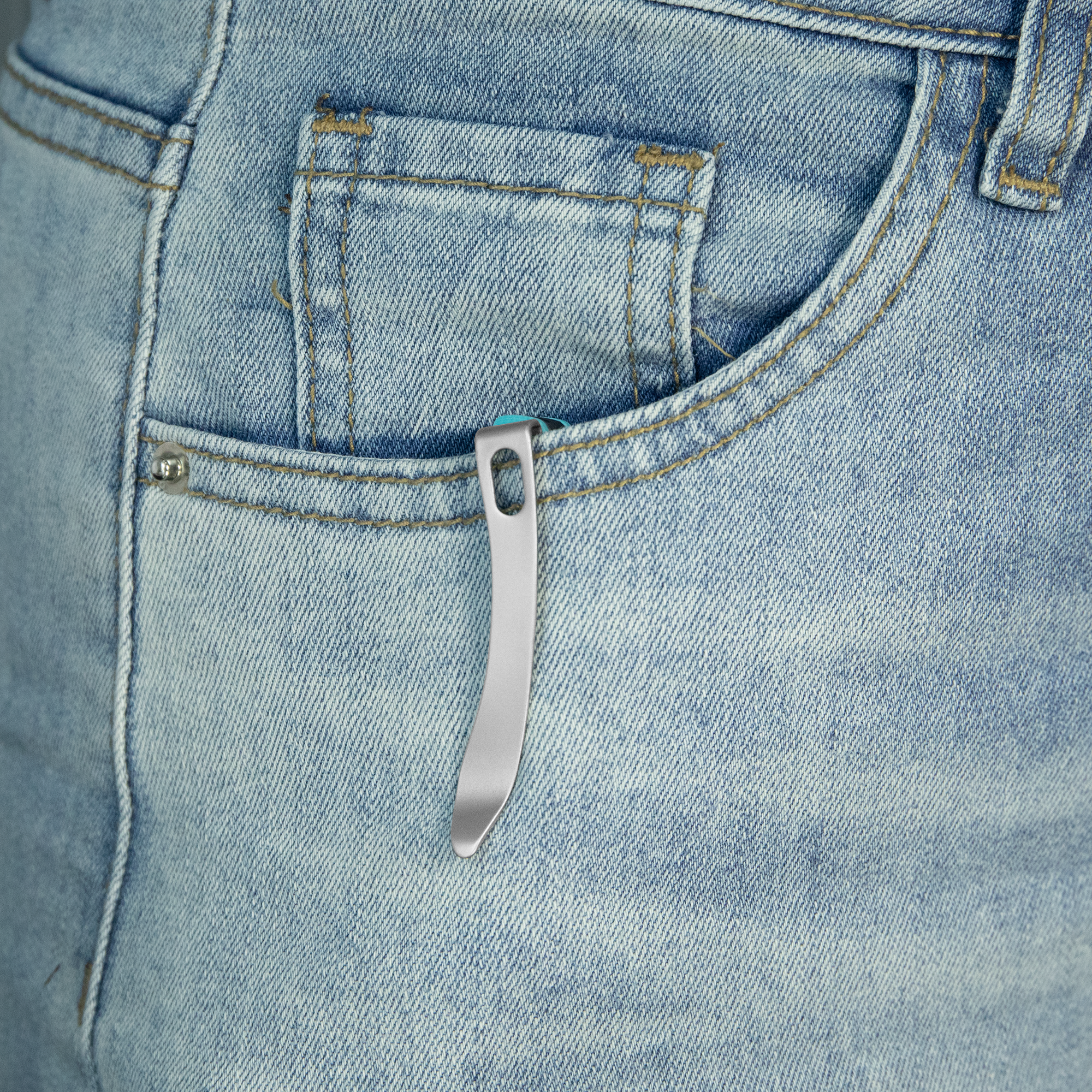 Kubey Crest Liner Lock Pikal Folding Knife Tiffany Blue G10 Handle 3.78" Satin 14C28N KU346B