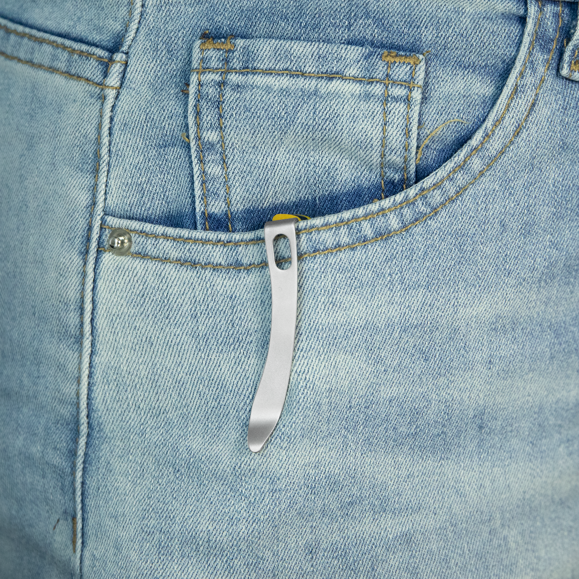 Kubey Crest Liner Lock Pikal Folding Knife Yellow G10 Handle 3.78" Satin 14C28N KU346C