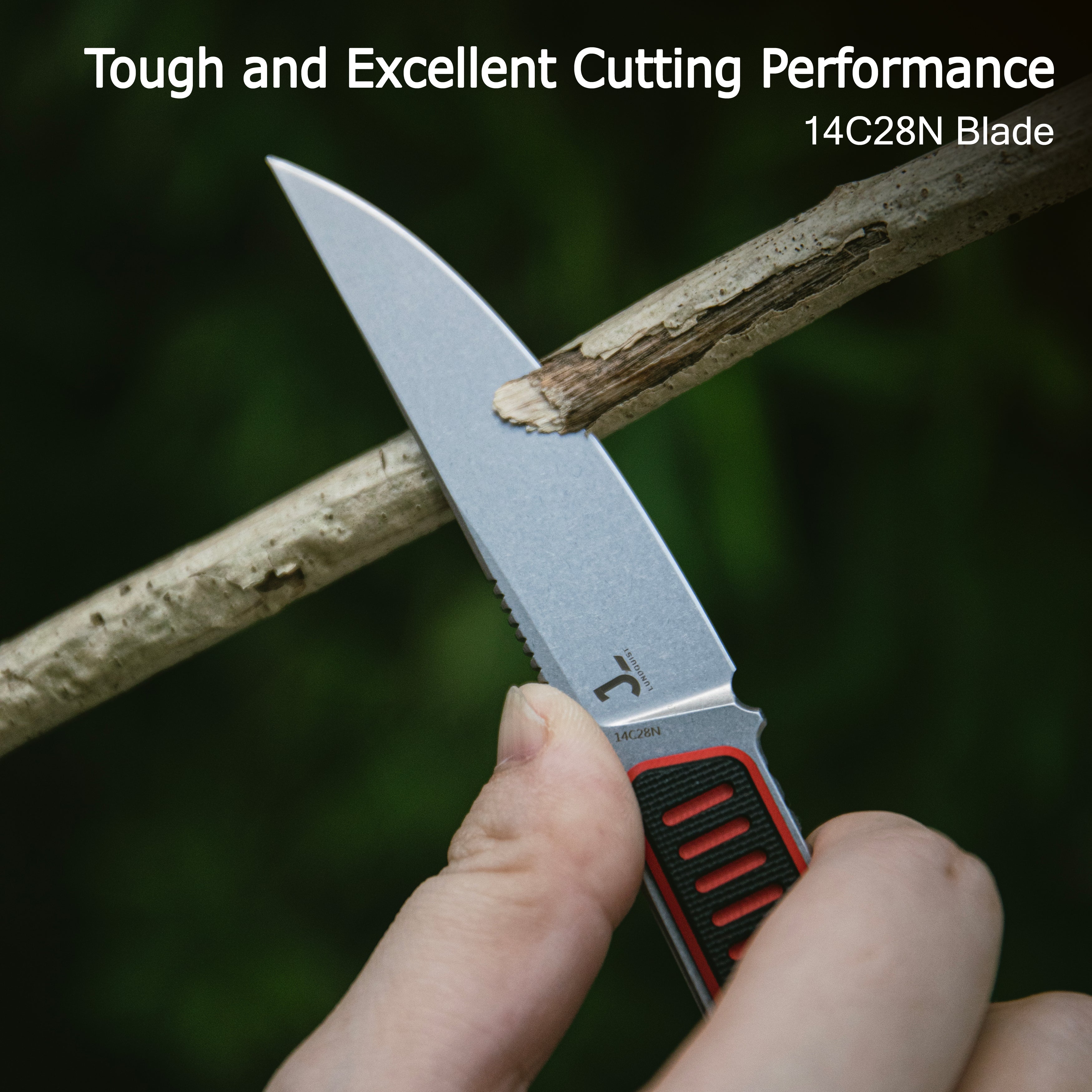 Kubey JL Kwaiken Fixie Every Day Carry Fixed Blade Knife Ultem G-10 3.11'' Beadblast 14C28N KU355C