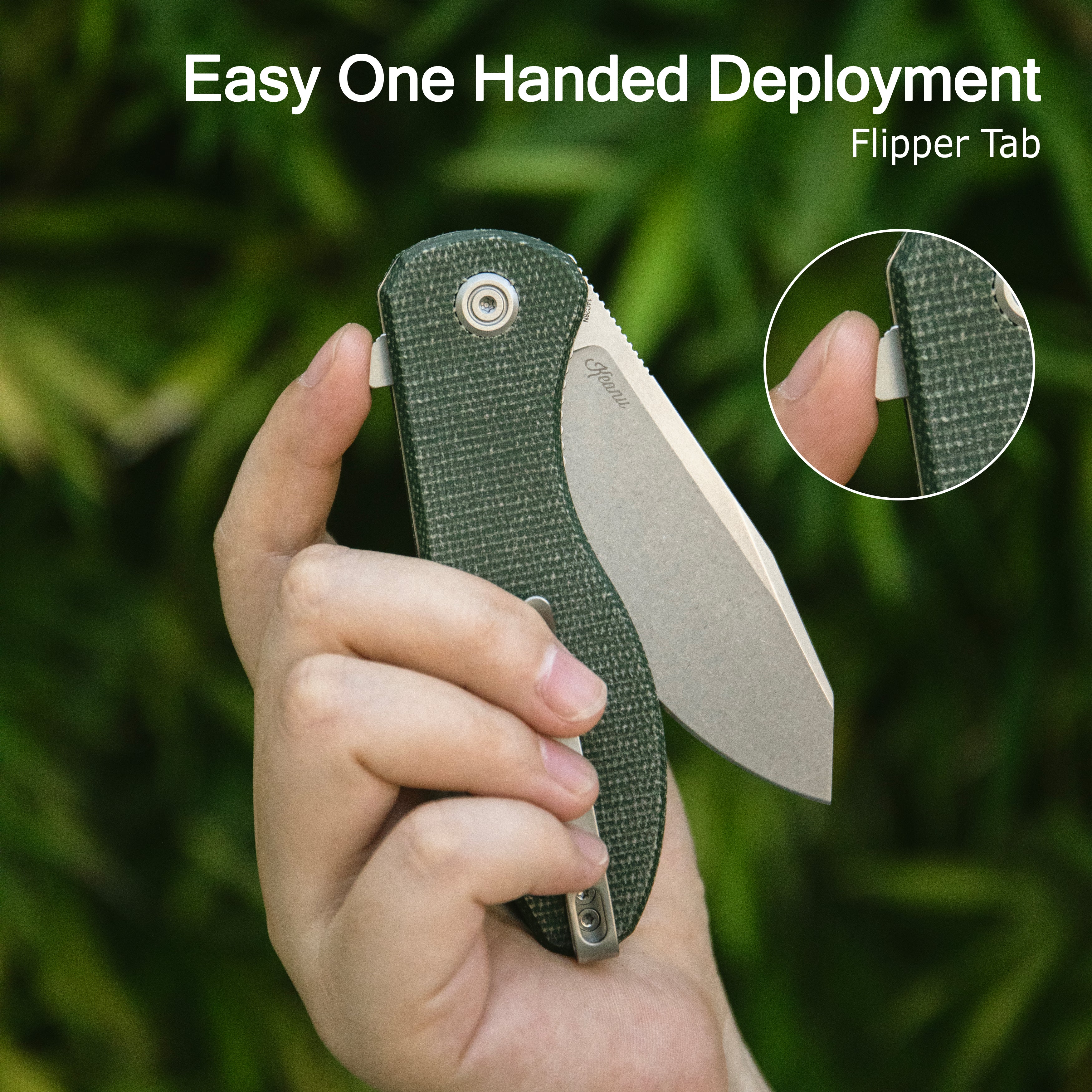 Master Chief Outdoor Folding Pocket Knife Blue G10 Handle 3.43" Beadblast 14C28N KU358M