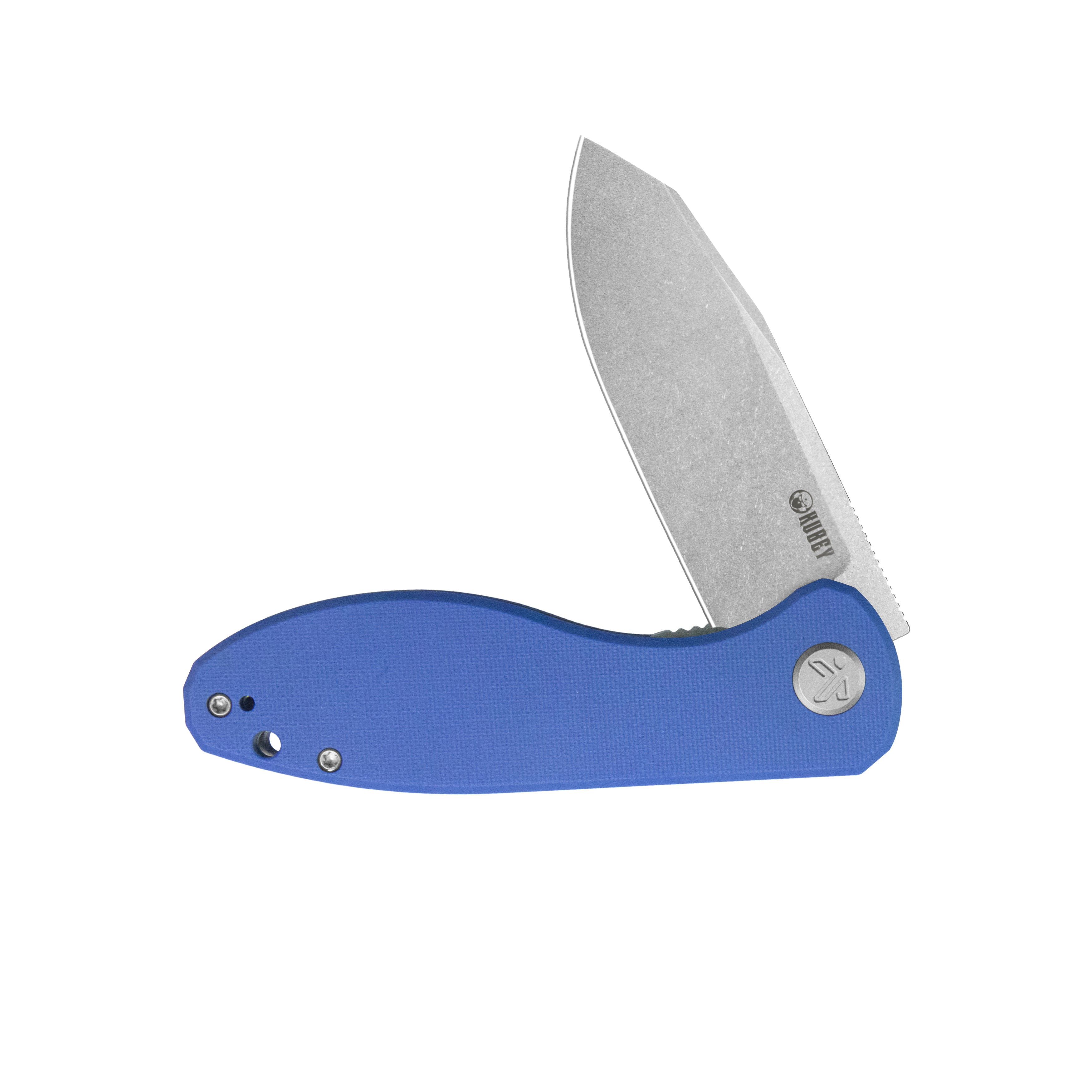 Master Chief Outdoor Folding Pocket Knife Blue G10 Handle 3.43" Beadblast 14C28N KU358M