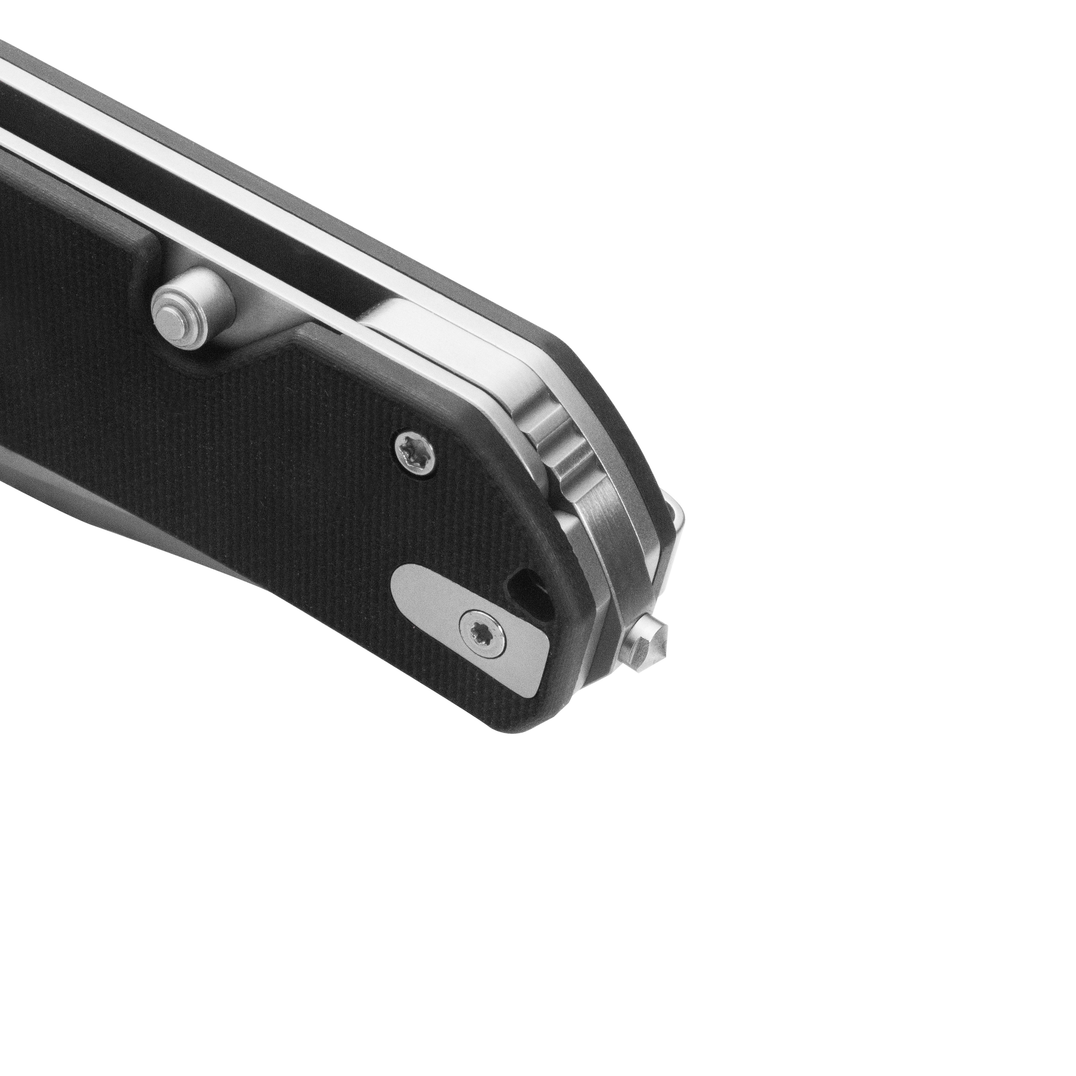 10-8 Button Lock Survival Folding Knife Black G10 Handle 3.15" Satin 14C28N KU363A