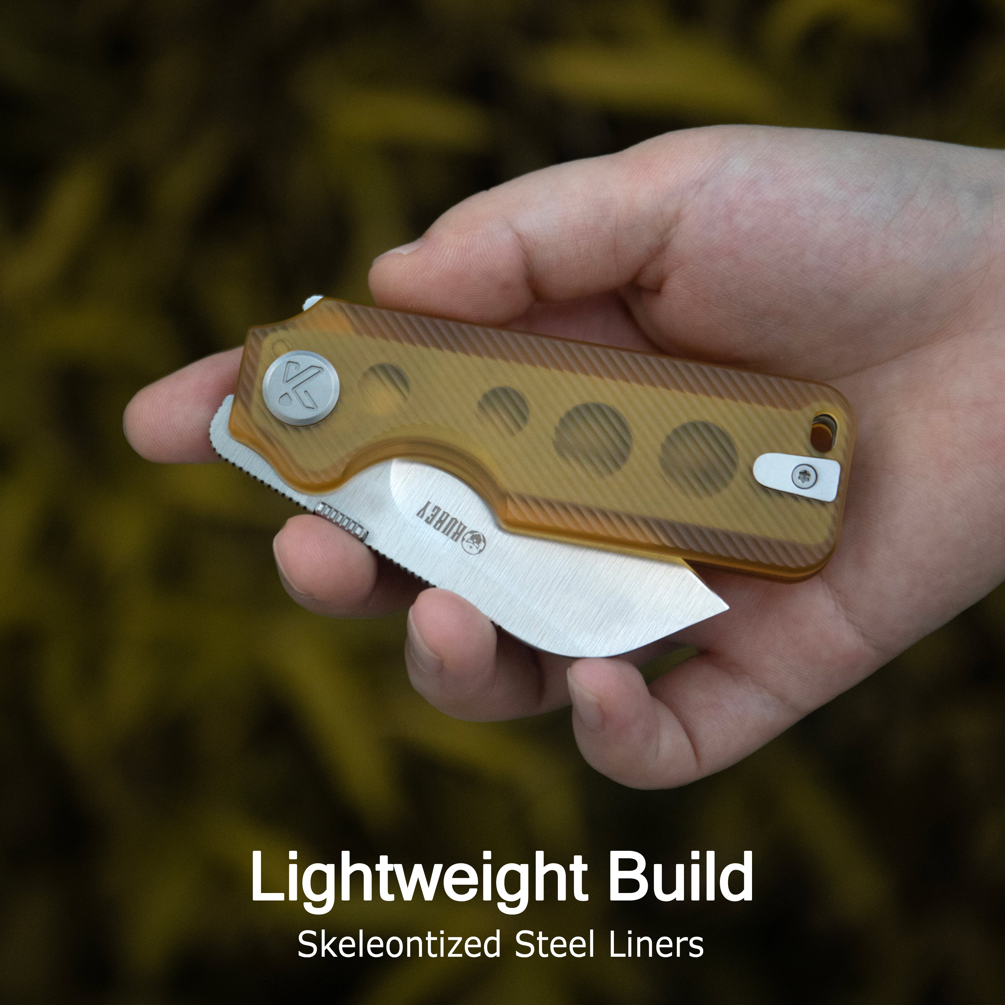 Boxer Liner Lock Flipper Folding Knife Black G10 Handle 2.4" Satin 14C28N KU407A