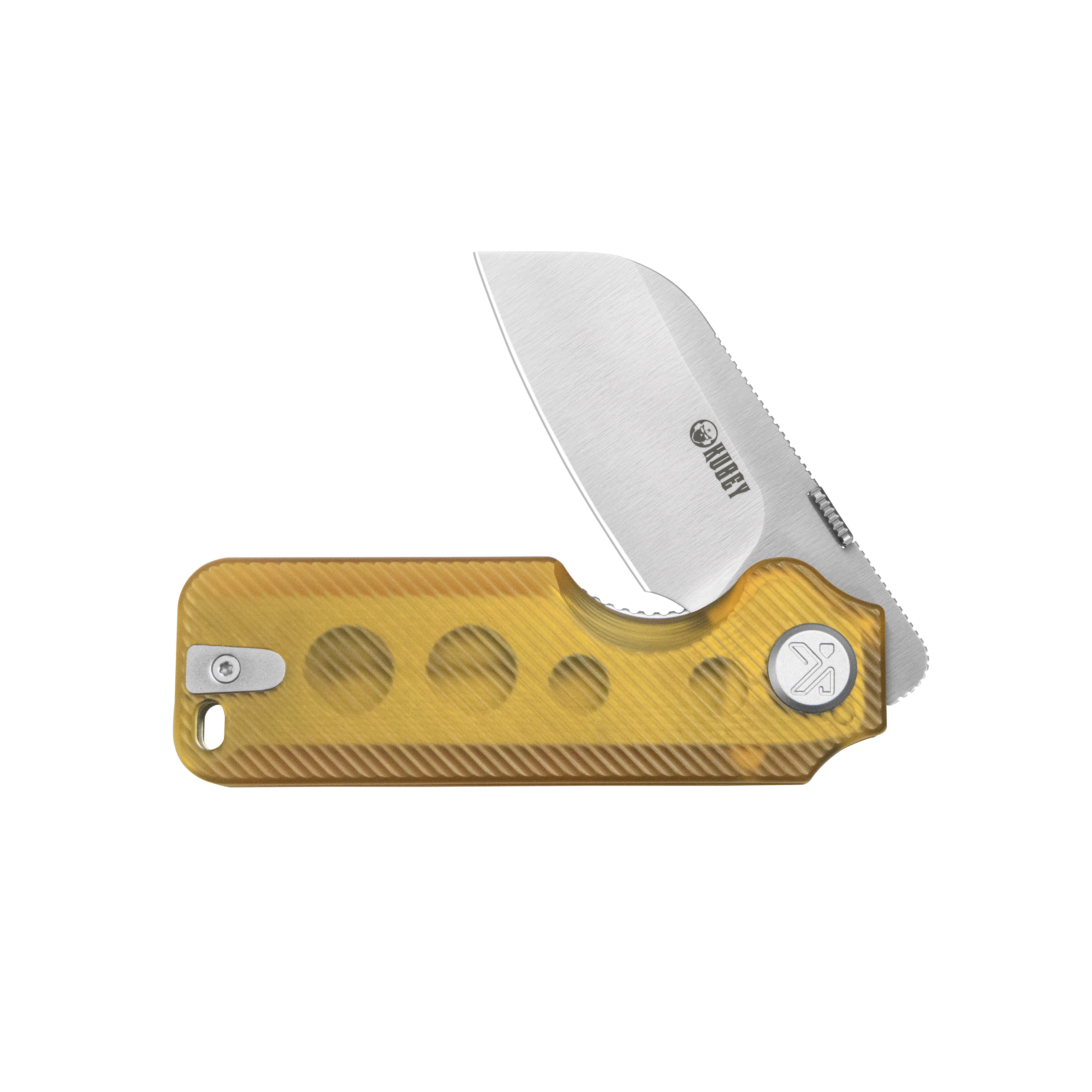 Boxer Liner Lock Flipper Folding Knife Ultem Handle 2.4" Satin 14C28N KU407C