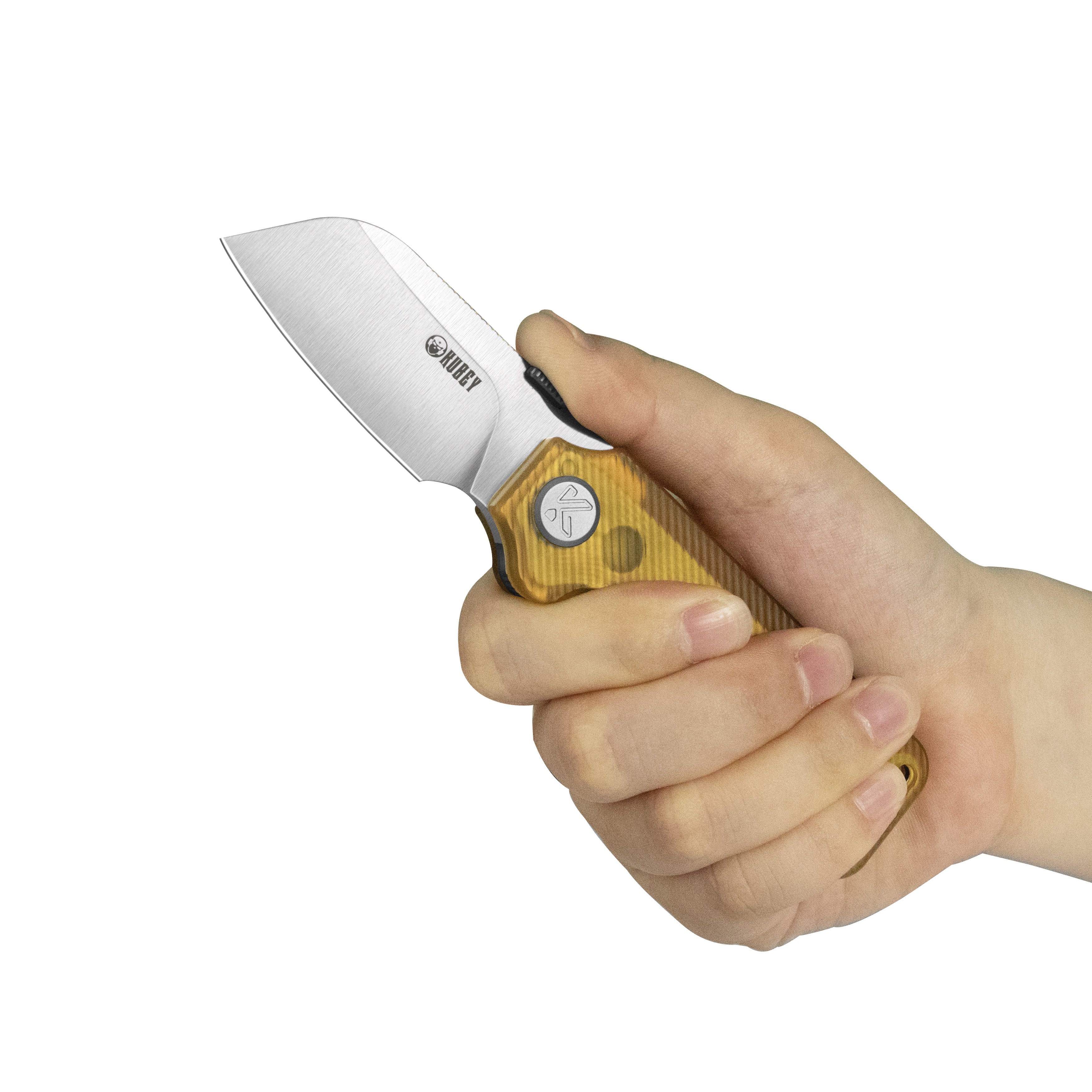 Boxer Liner Lock Flipper Folding Knife Ultem Handle 2.4" Satin 14C28N KU407C