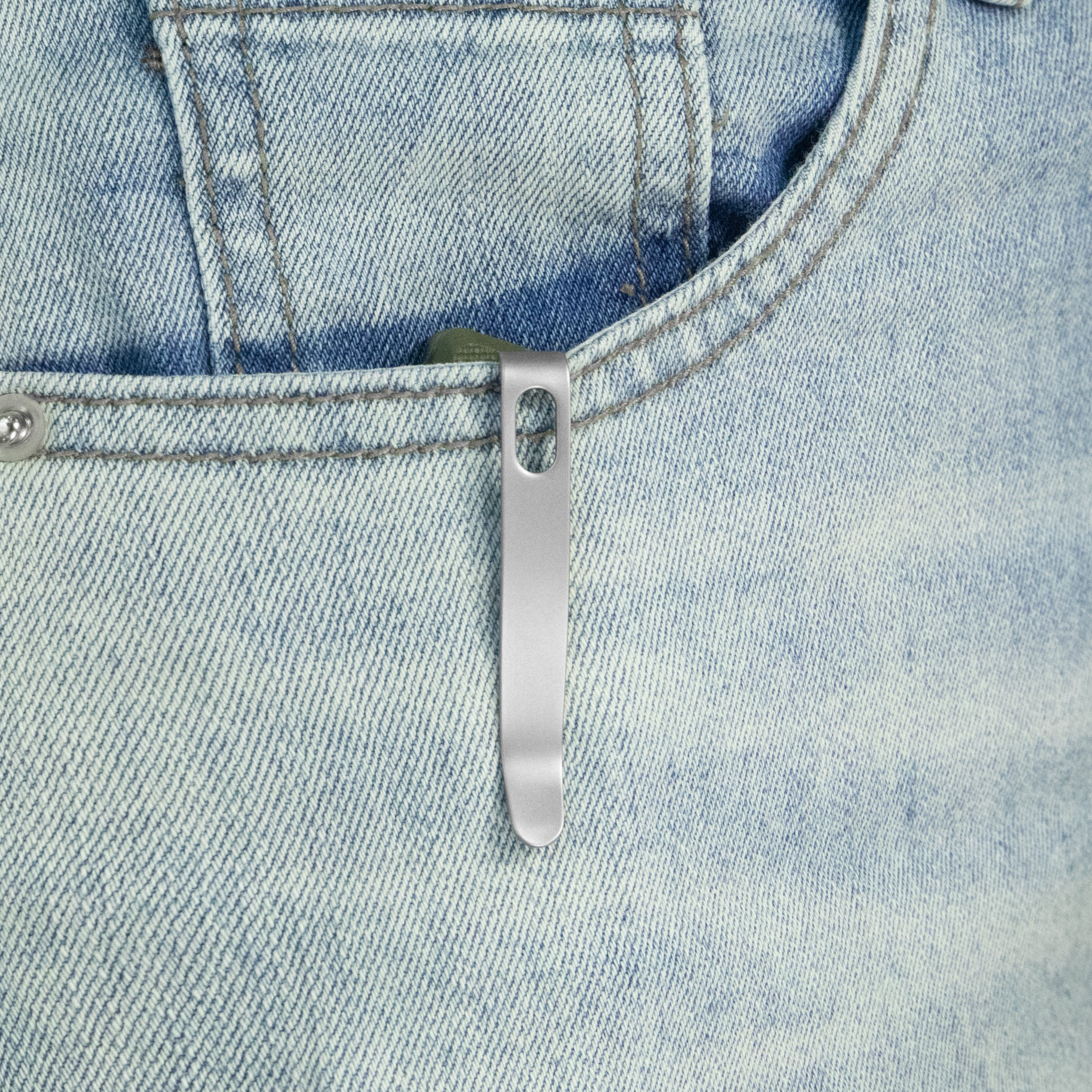 Kubey Caiman Crossbar Everyday Carry Folding Knife Green G10 Handle 3.1" Satin San Mai M2 KU421C