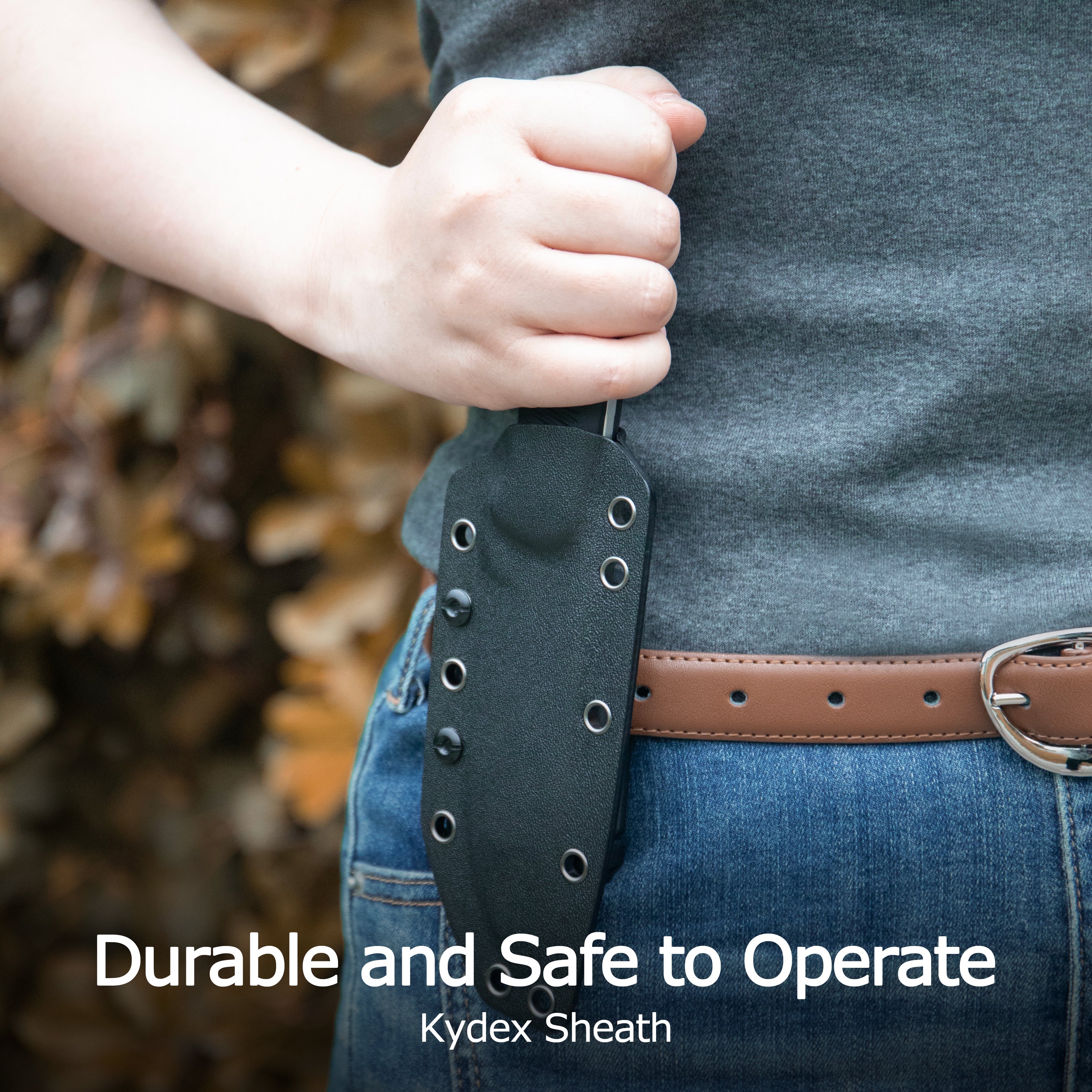 Kubey Bearcat Fixed Blade Knife Black G-10 Handle 4.73" Beadblast 14C28N Blade KU426A