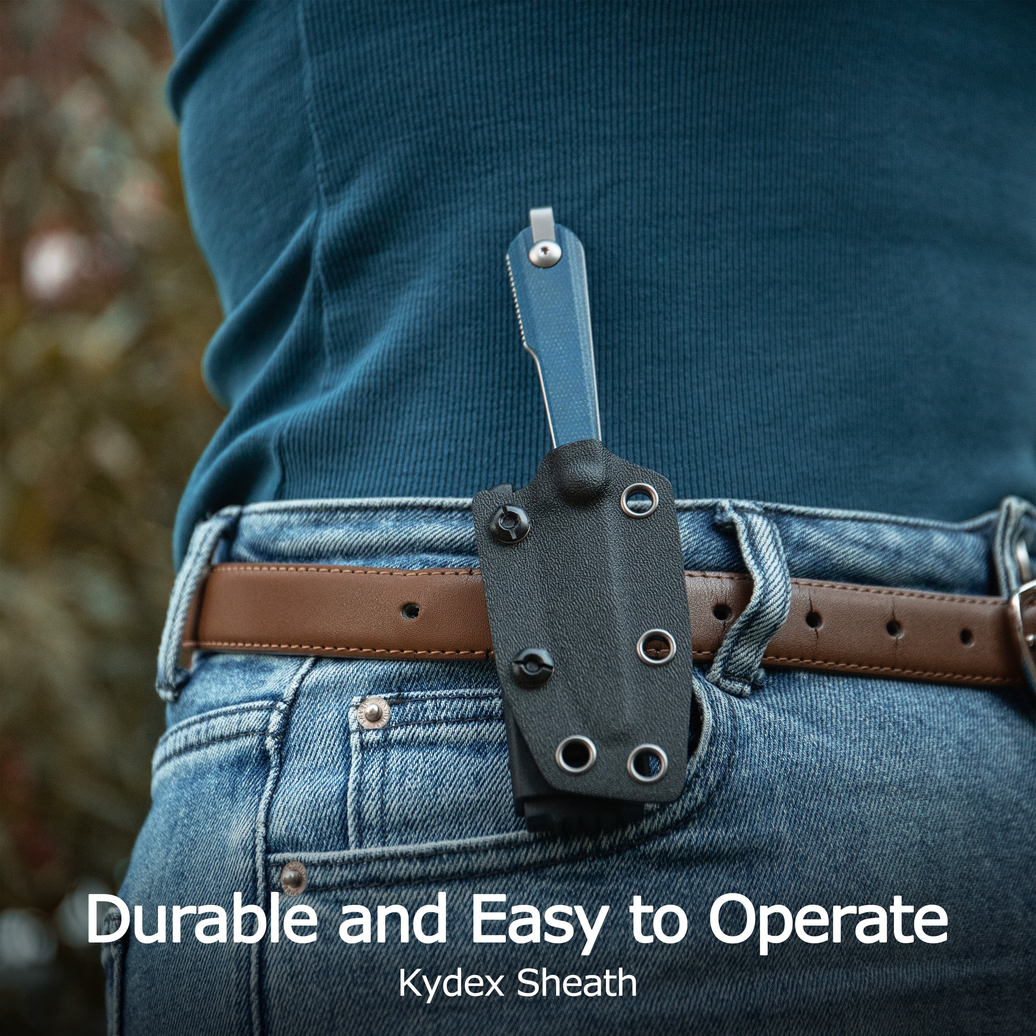 Kubey YAG Fixed Blade Knife Brown Micarta Handle 2.3" Blackwash 14C28N Blade KU451C