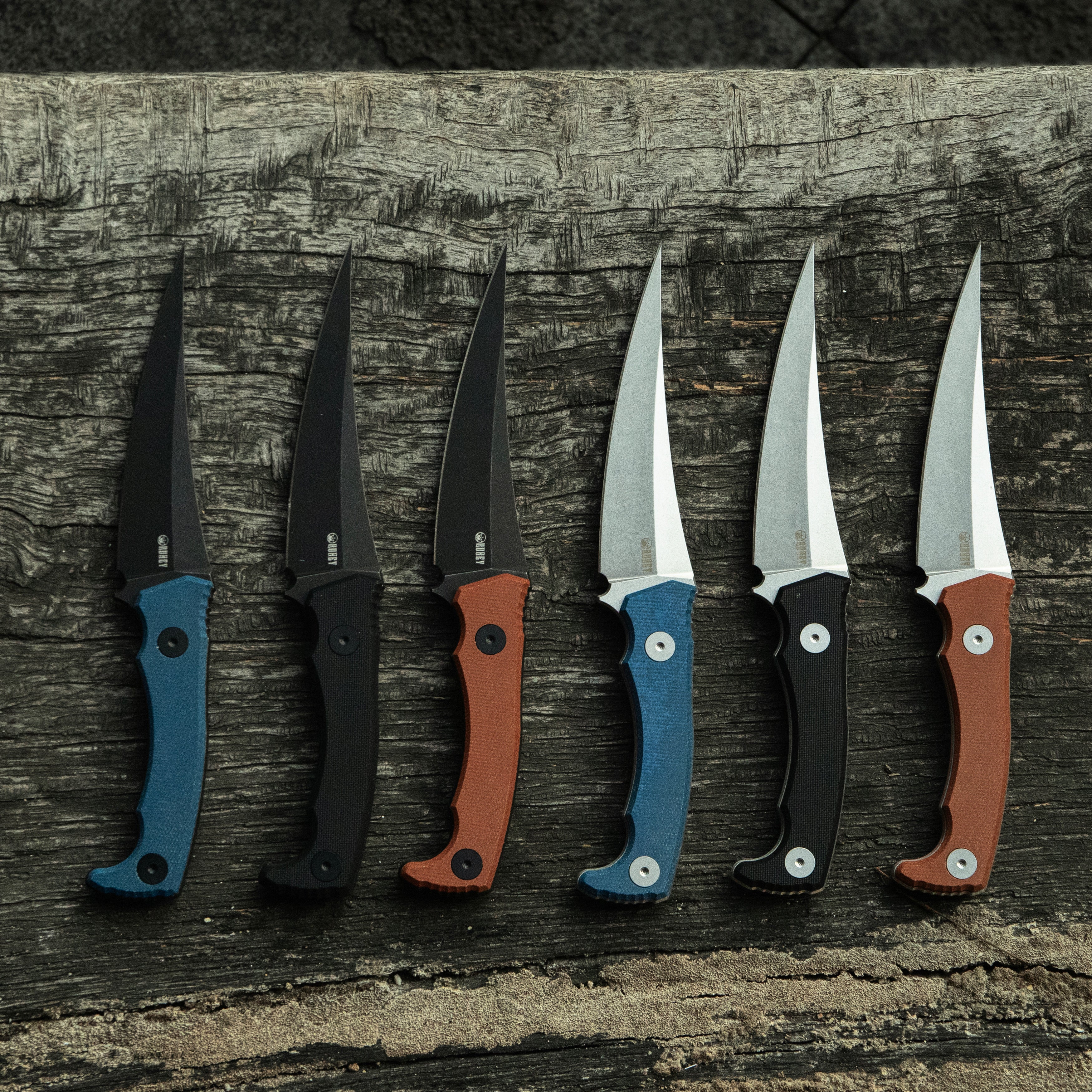 Kubey Sicarii Fixed Blade Knife Brown Micarta Handle 4.57" Beadblast 14C28N Blade KU477E