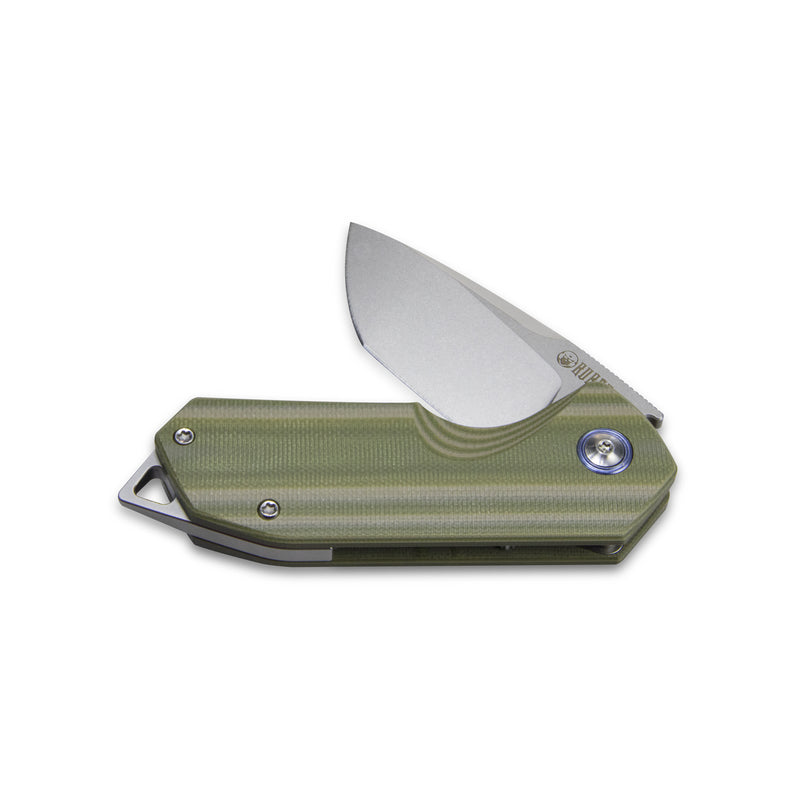 Campe Nest Liner Lock EDC Flipper Knife Striped Green G10 Handle 2.36" Sandblast D2 KU203E