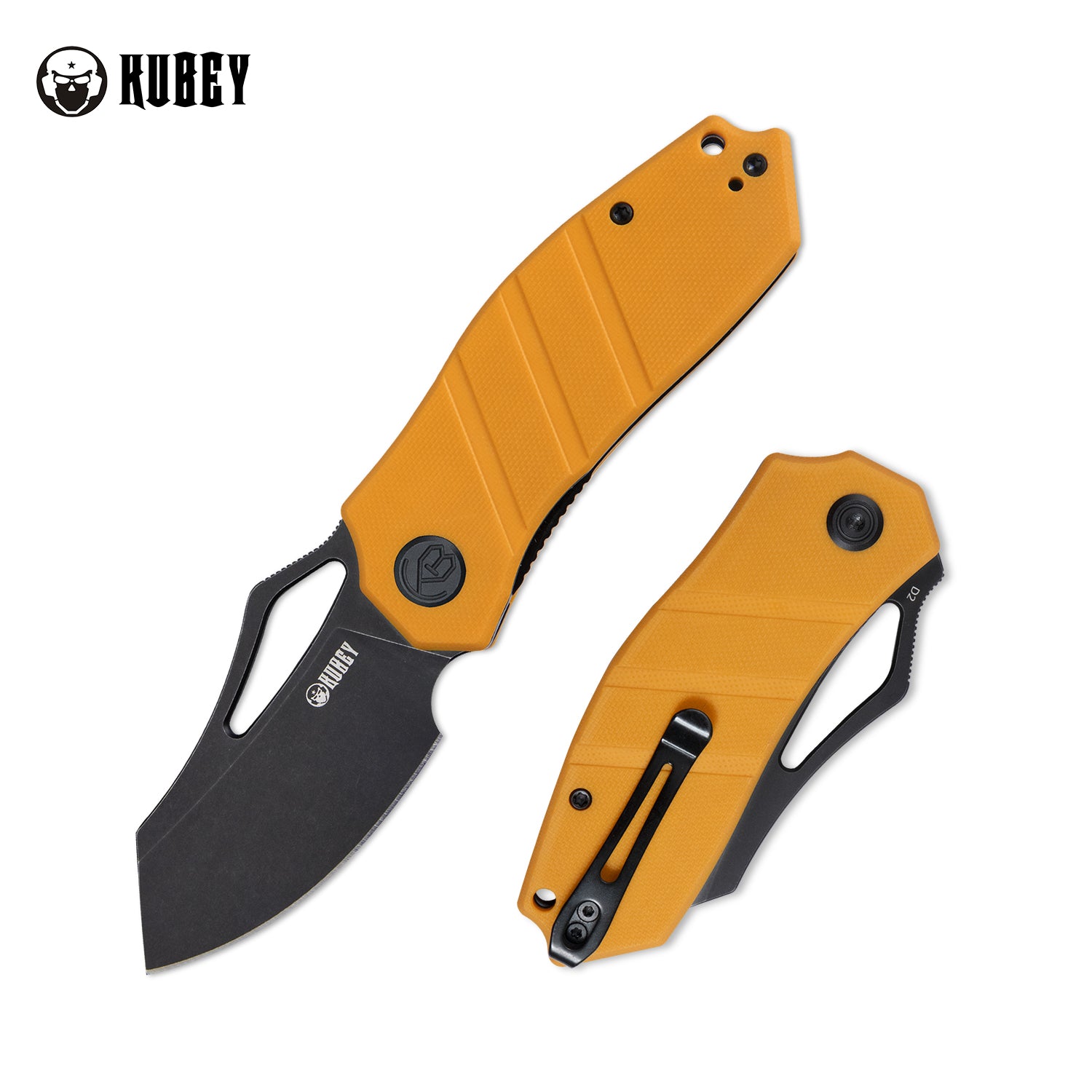 Ceyx Liner Lock Flipper Folding Knife Yellow G10 Handle 2.95" Darkwashed D2 KU335C