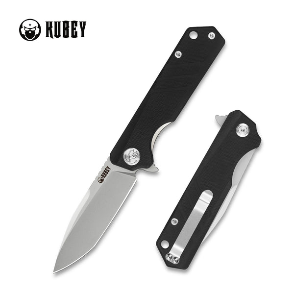 Tarrow Liner Llock Flipper Knife Black G10 Handle (3.5" Beadblast AUS-10)KB144A