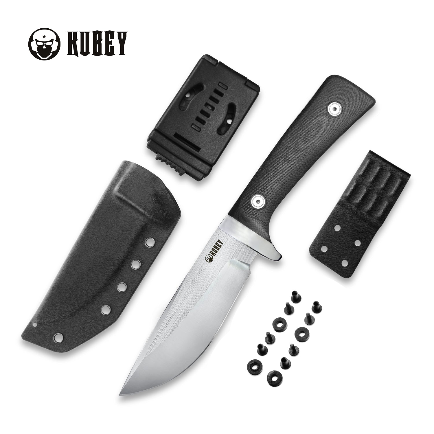 Classical Full Tang Fixed Blade Knife Black G10 Handle (4.7" Satin D2)