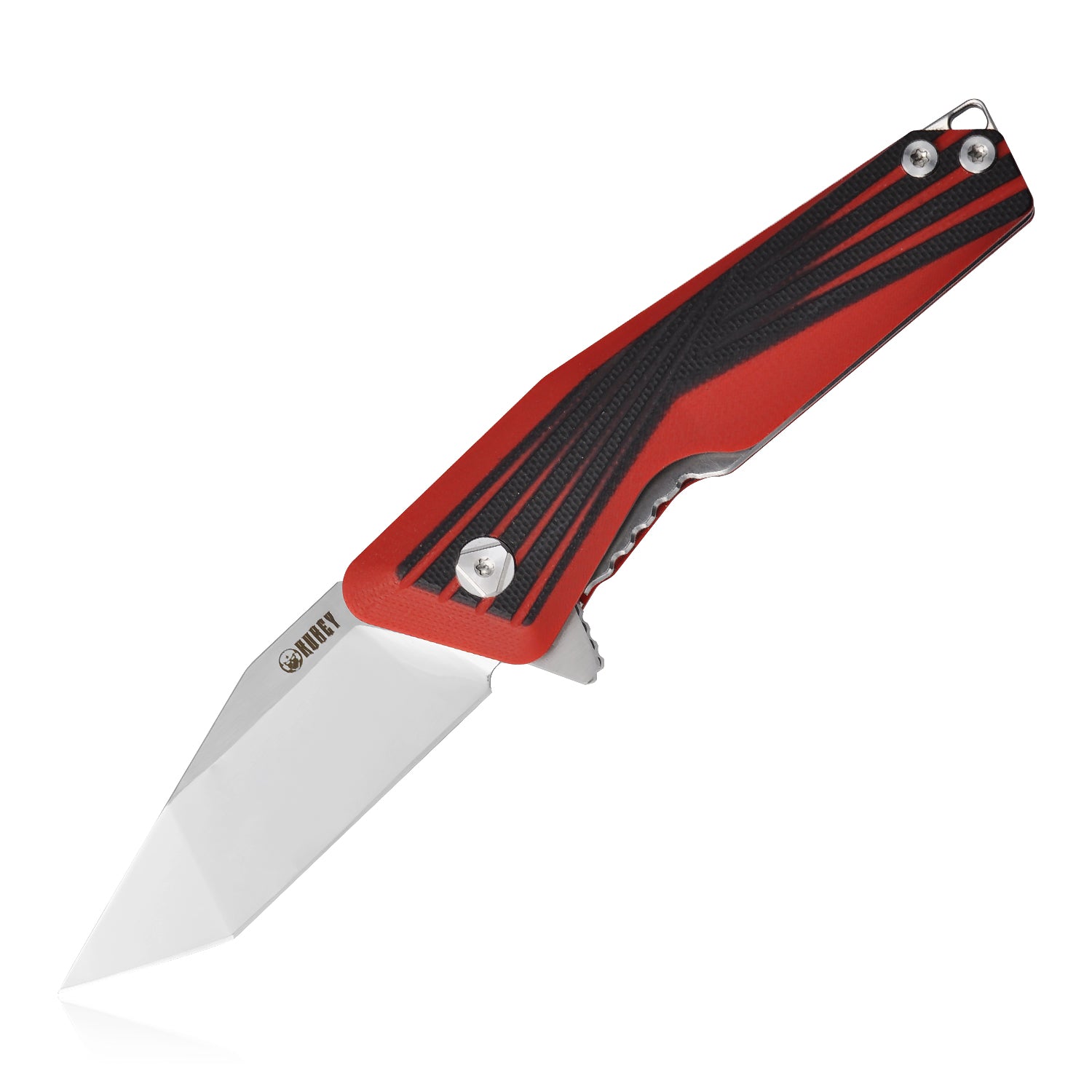 KUBEY KU145 Folding Pocket Knives 2.68" Tanto D2 Steel With G10 Handle,Ceramic Ball Bearing Flipper