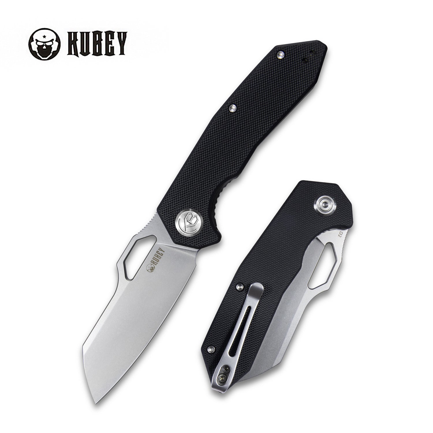 Coeus Liner Lock Folding Knife Black G10 Handle 3.15" Bead Blasted D2 KU292A