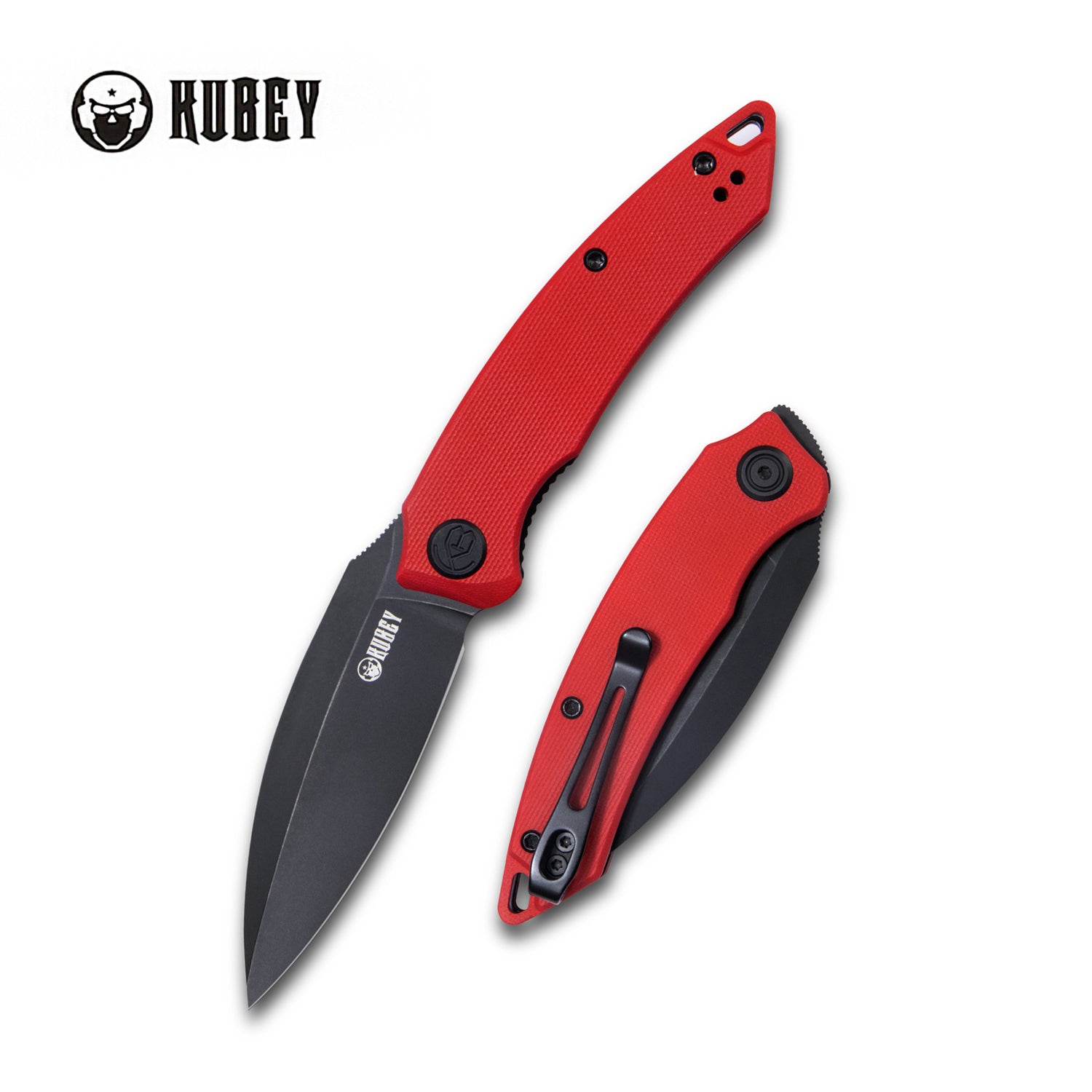 Leaf Linerlock Black Red KU333B