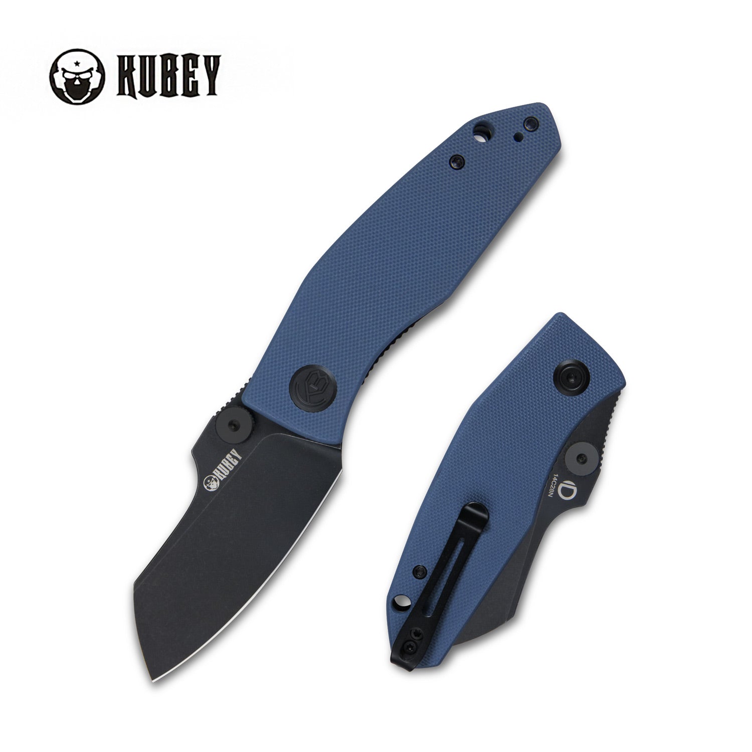 Monsterdog Liner Lock Folding Knife Denim Blue G10 Handle 2.95" Darkwashed 14C28N KU337B