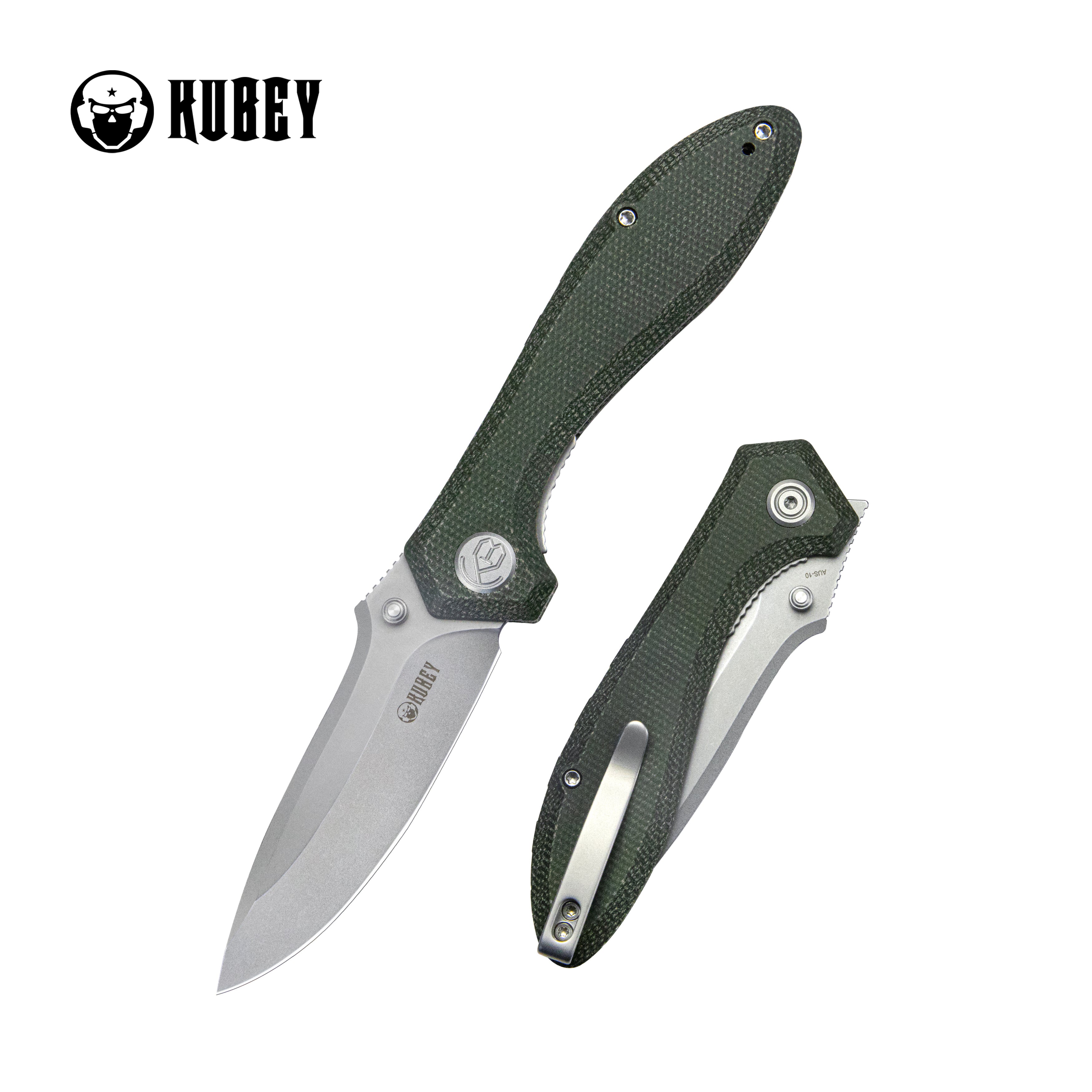 Ruckus Linerlock Green Micarta KU314N