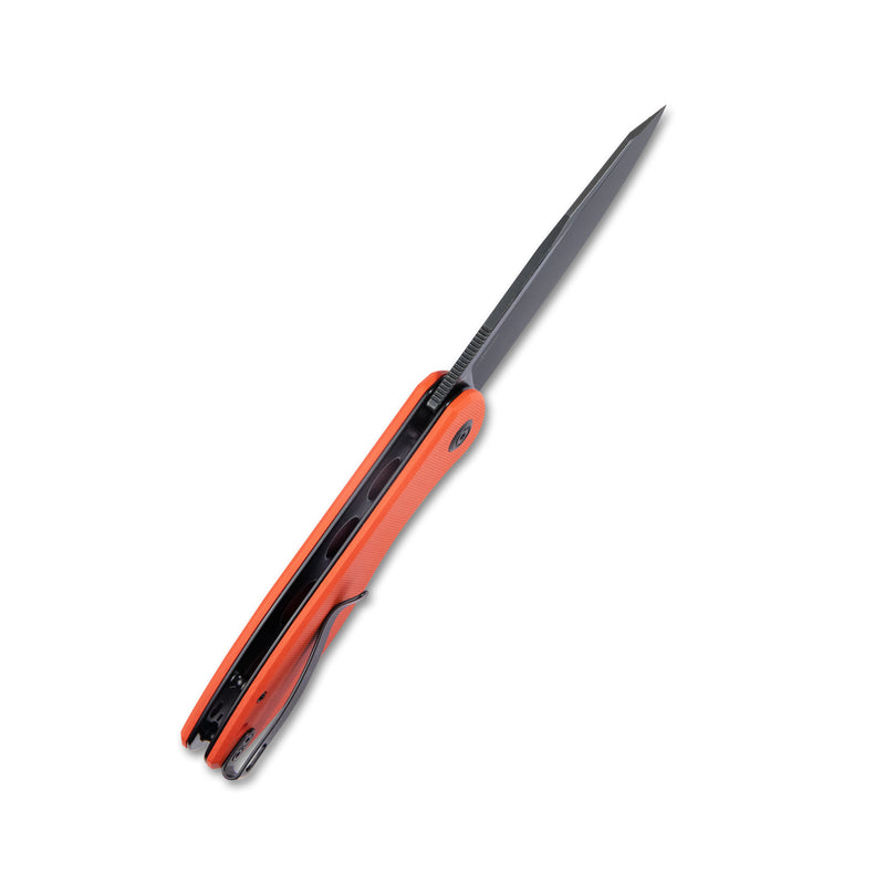 Master Chief Outdoor Folding Pocket Knife Orange G10 Handle 3.43" Blackwash AUS-10 KU358E
