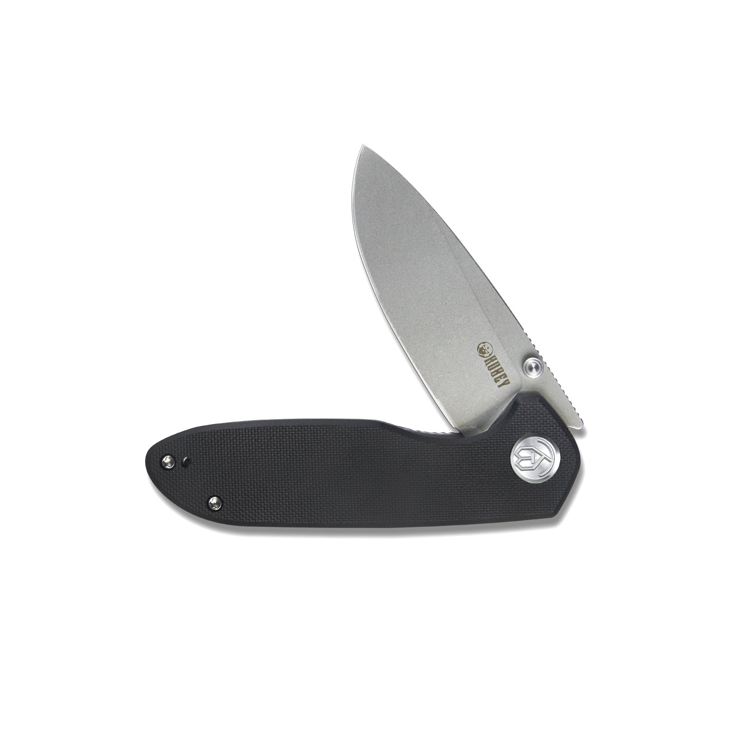 Belus Thumb Stud Everyday Carry Pocket Knife Black G10 Handle 2.95" Bead Blasted AUS-10 Blade KU342A