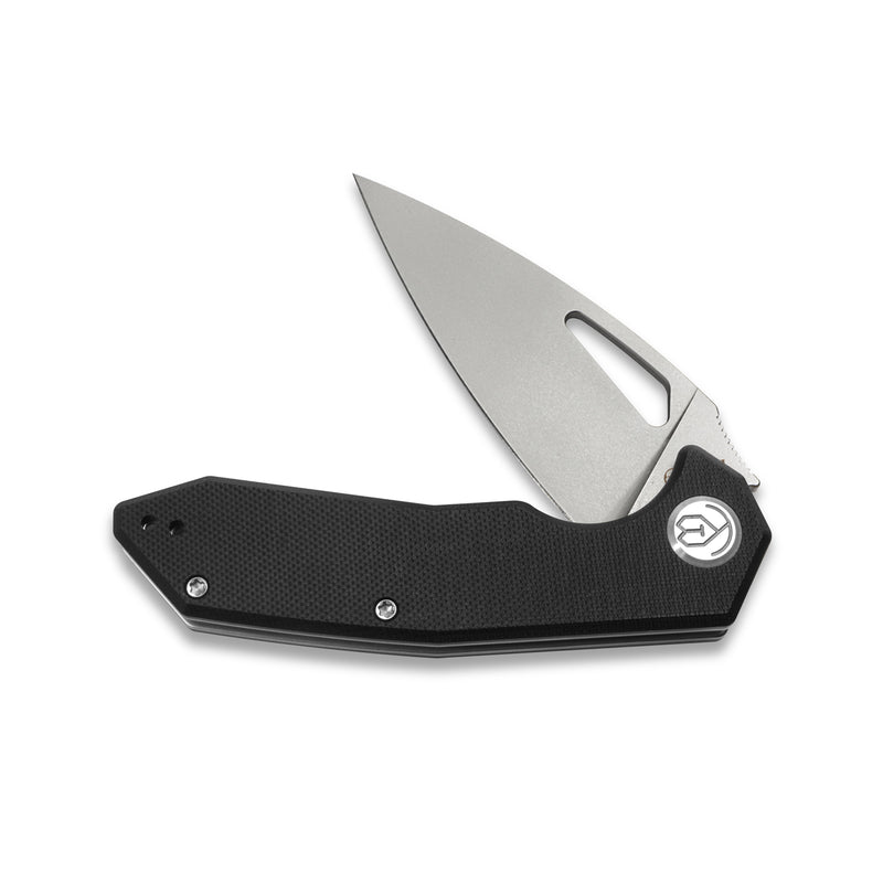 Coeus Liner Lock Thumb Open Folding Knife Black G10 Handle Kitchen knives 3.11" Bead Blasted D2 KU122A