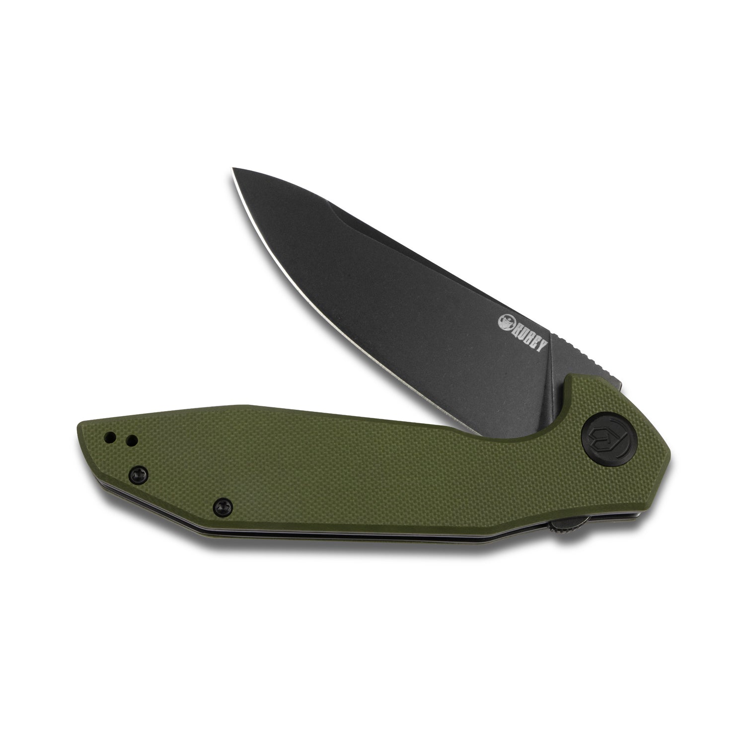 Nova Liner Lock Flipper Folding Pocket Knife Green G10 Handle Black Stonewashed D2 KU117E