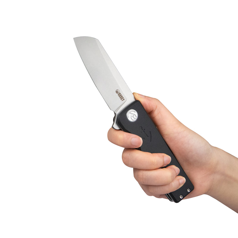 Sailor Liner Lock Flipper Outdoor Pocket Knife Black G10 Handle 3.11" Bead Blasted AUS-10 Blade KU317A