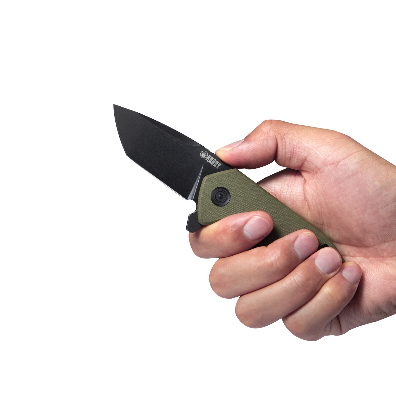 Campe Nest Liner Lock EDC Flipper Knife Green G10 Handle 2.36" Dark Stonewashed D2 KU203H