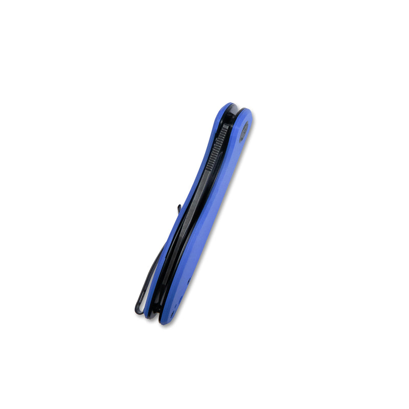 Master Chief Outdoor Folding Pocket Knife Blue G10 Handle 3.43" Blackwash AUS-10 KU358G