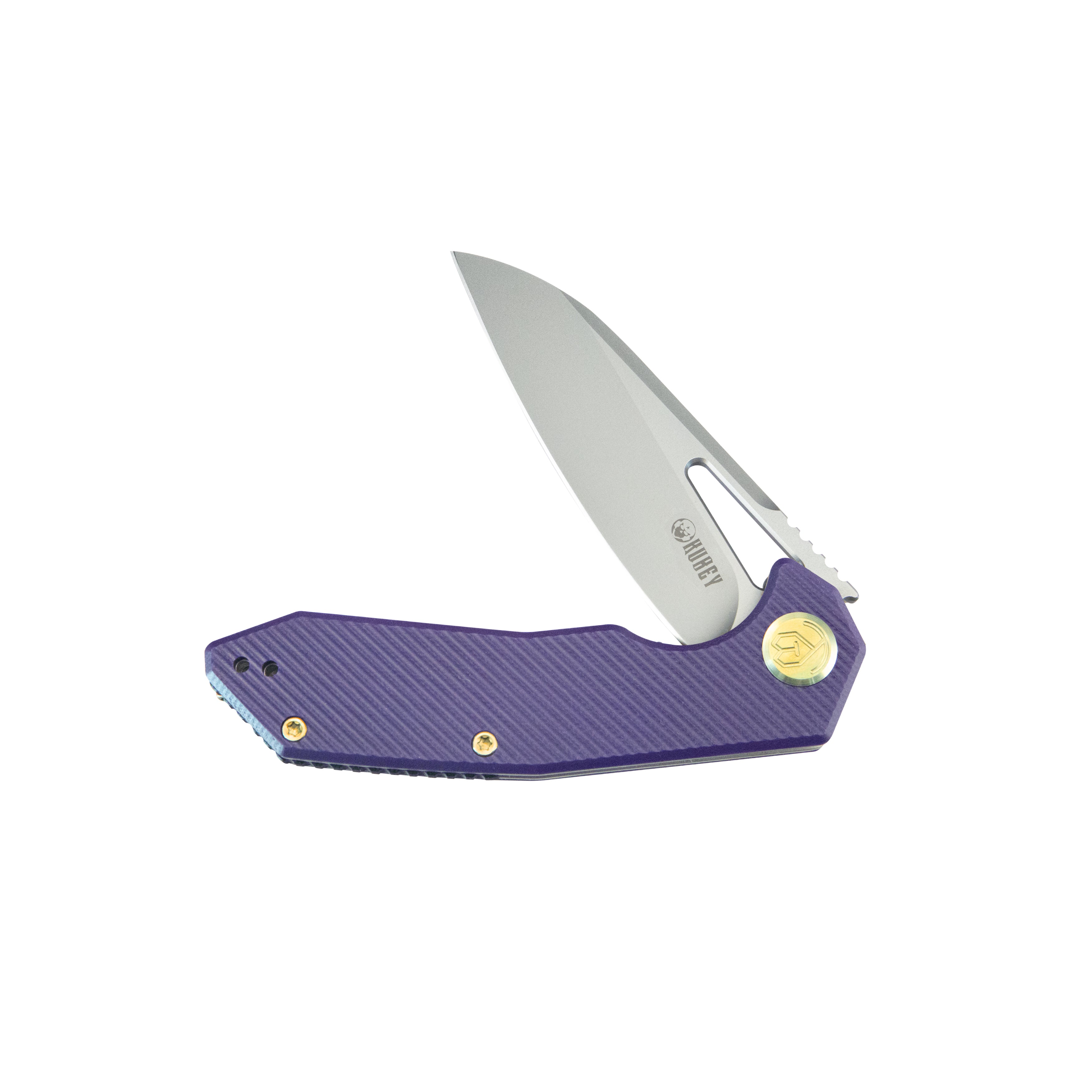 Kubey Vagrant Liner Lock Folding Knife Purple G10 Handle 3.1