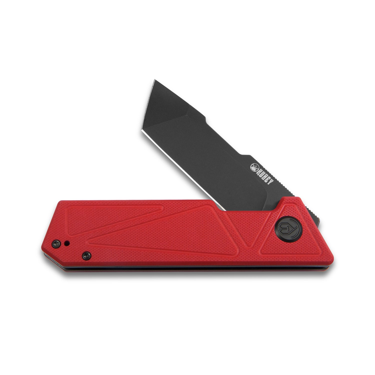 Avenger Outdoor Edc Folding Pocket Knife Red G10 Handle 3.07" Dark Stonewashed D2 KU104D