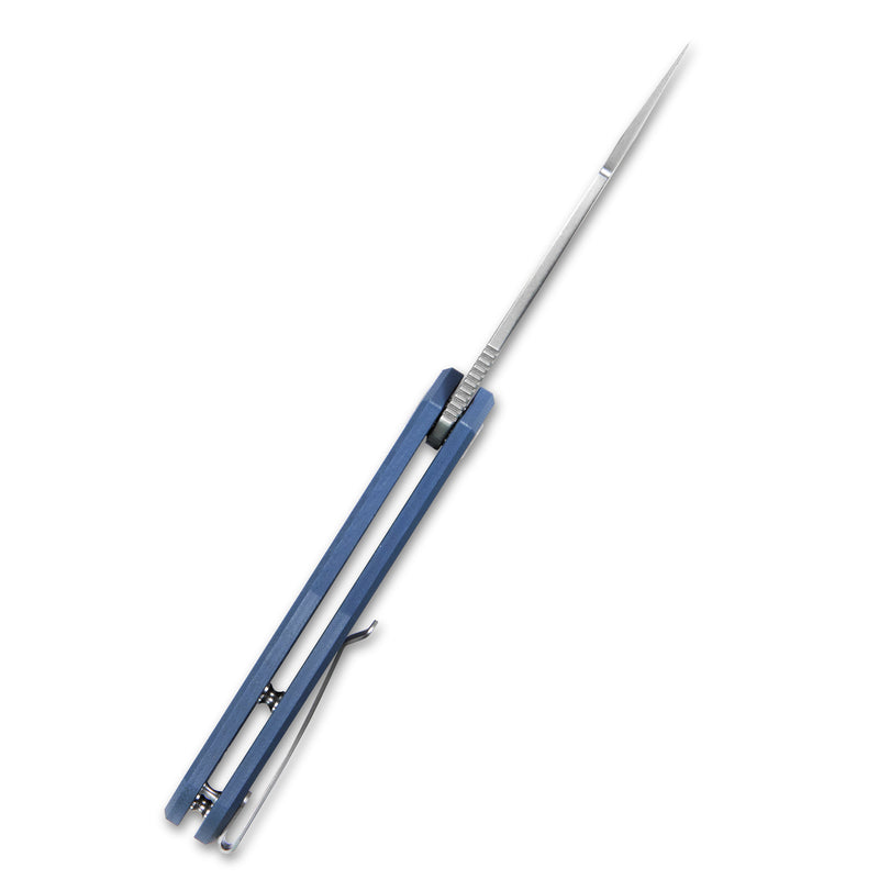Echo Nest Liner Lock Flipper Knife Blue G10 Handle 3.27" Bead Blasted D2 KU329C