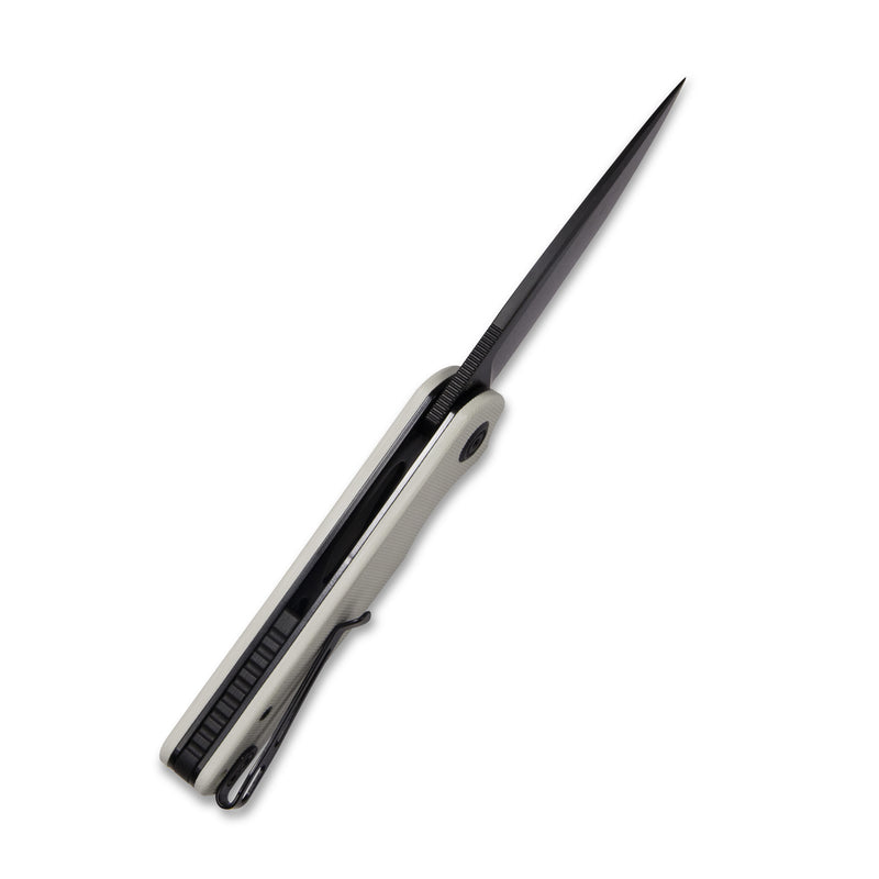 Wolverine Liner Lock Folding Knife Ivory G10 Handle 2.91" Dark Stonewashed D2 KU233G
