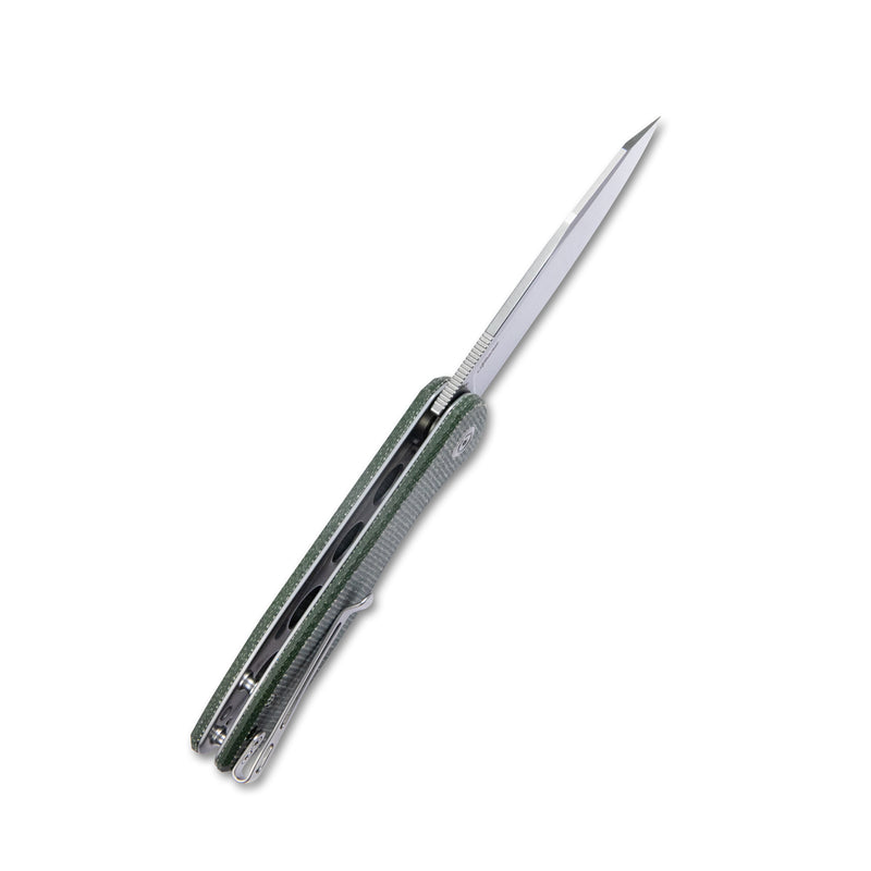 Master Chief Outdoor Folding Pocket Knife Green Micarta Handle 3.43" Beadblast AUS-10 KU358I