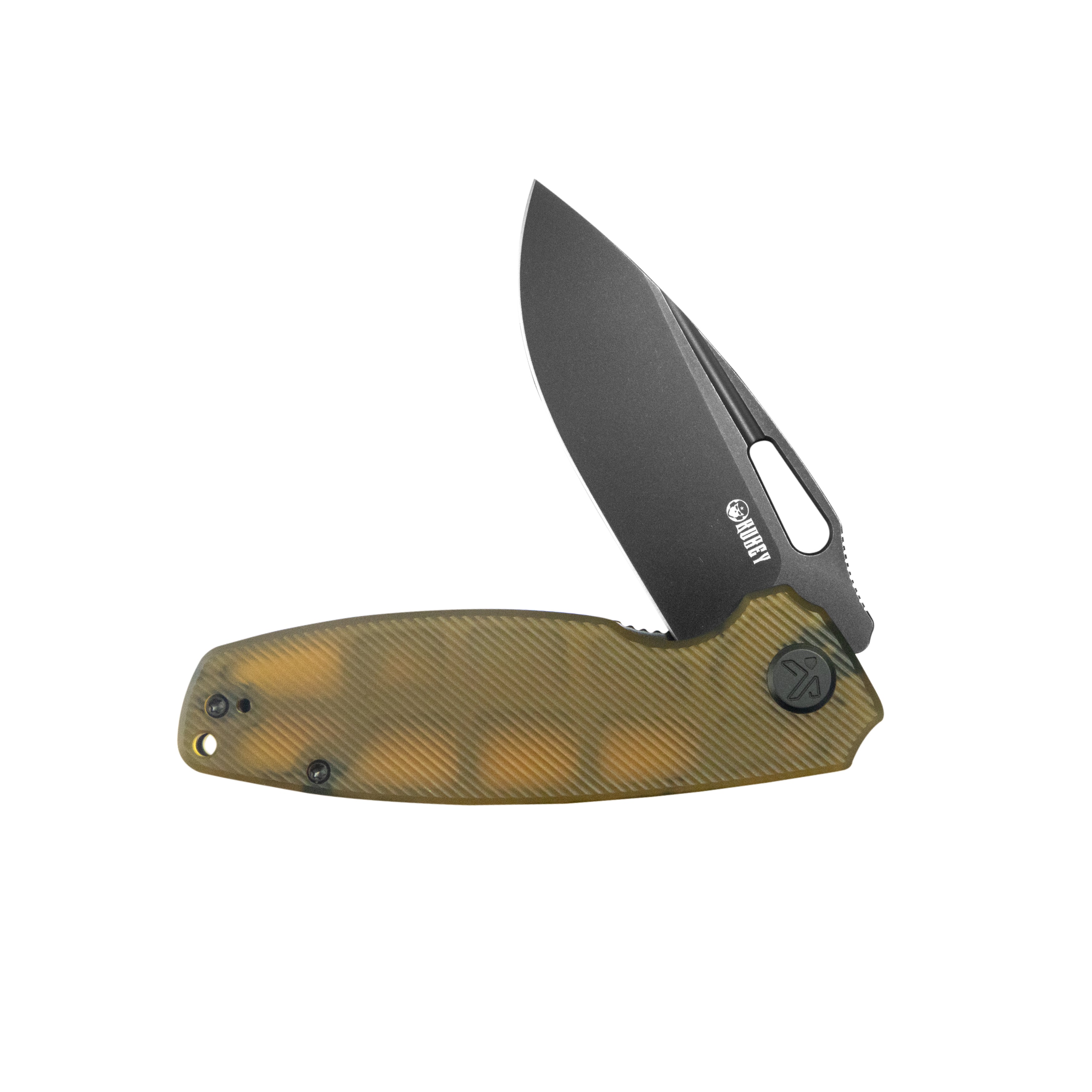 Tityus Liner Lock Flipper Folding Knife Ultem Handle 3.39" Blackwash 14C28N KU322S