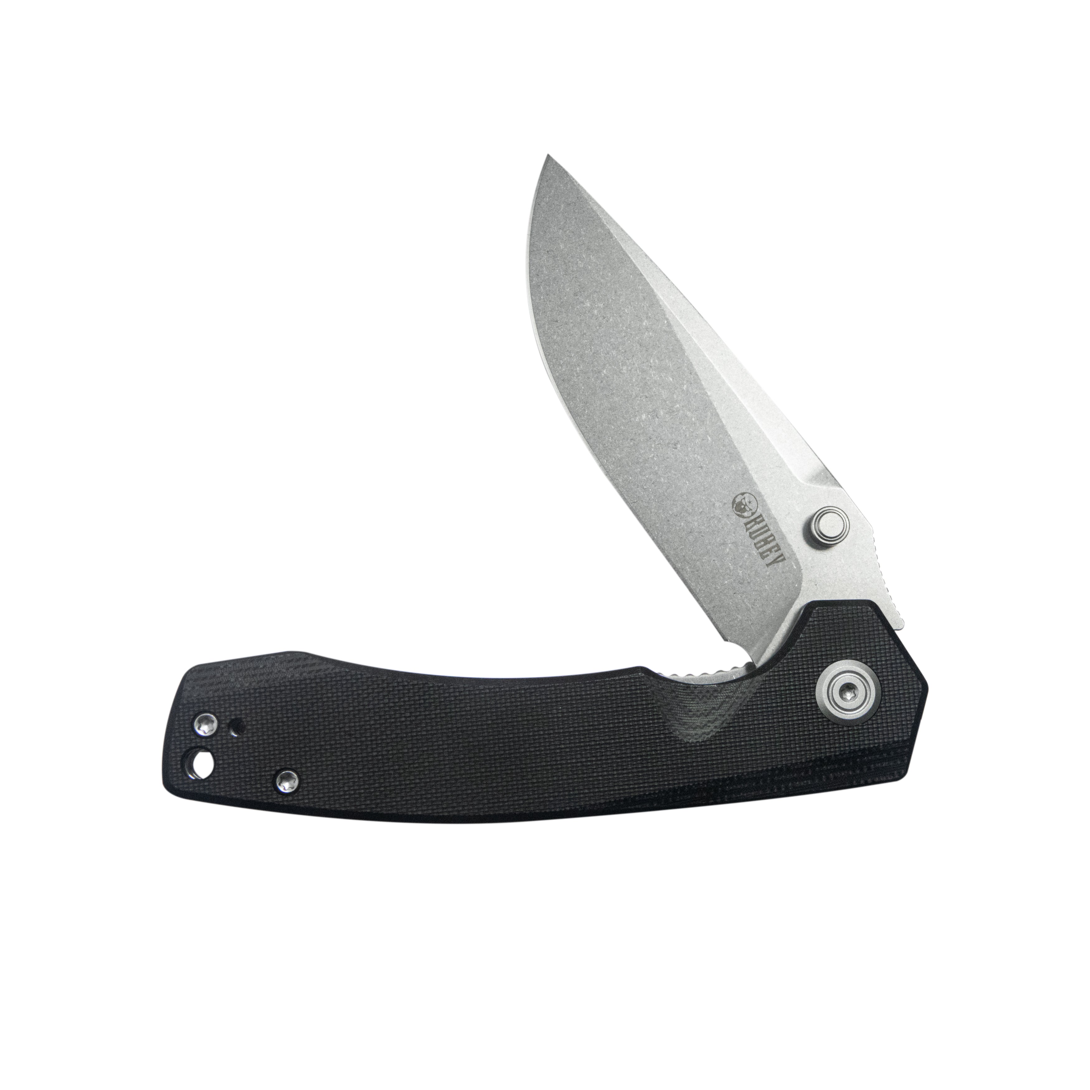 Calyce Liner Lock Flipper Folding Knife Black G10 Handle 3.27" Bead Blasted 14C28N KU901O