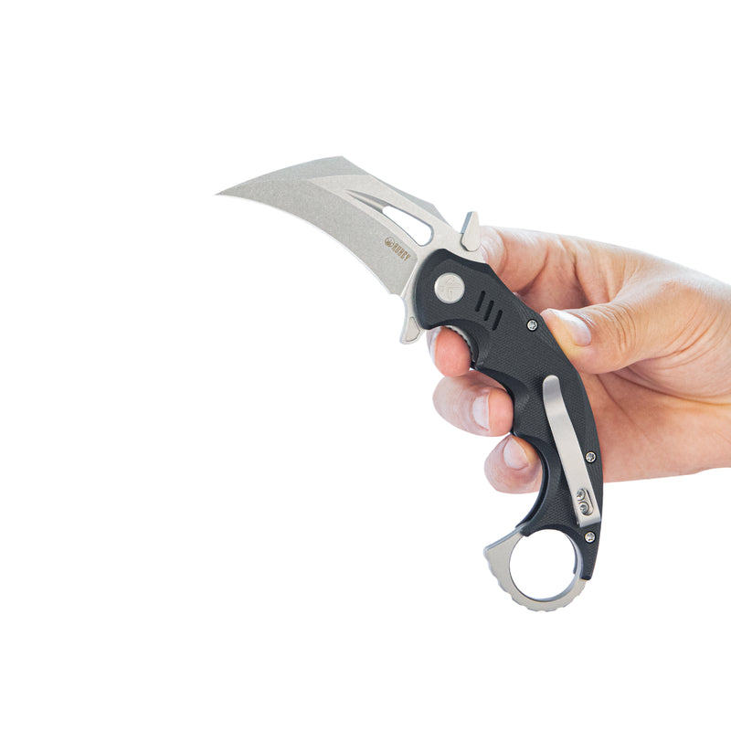 Mini Wrath Karambit Folding Knife Black G-10 Handle 2.44" Beadblast 14C28N Blade KU262A