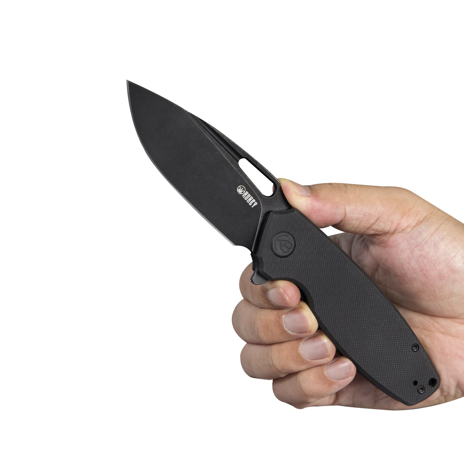 Tityus Liner Lock Flipper Folding Knife Black G10 Handle 3.39" Dark Stonewashed D2 KU322C