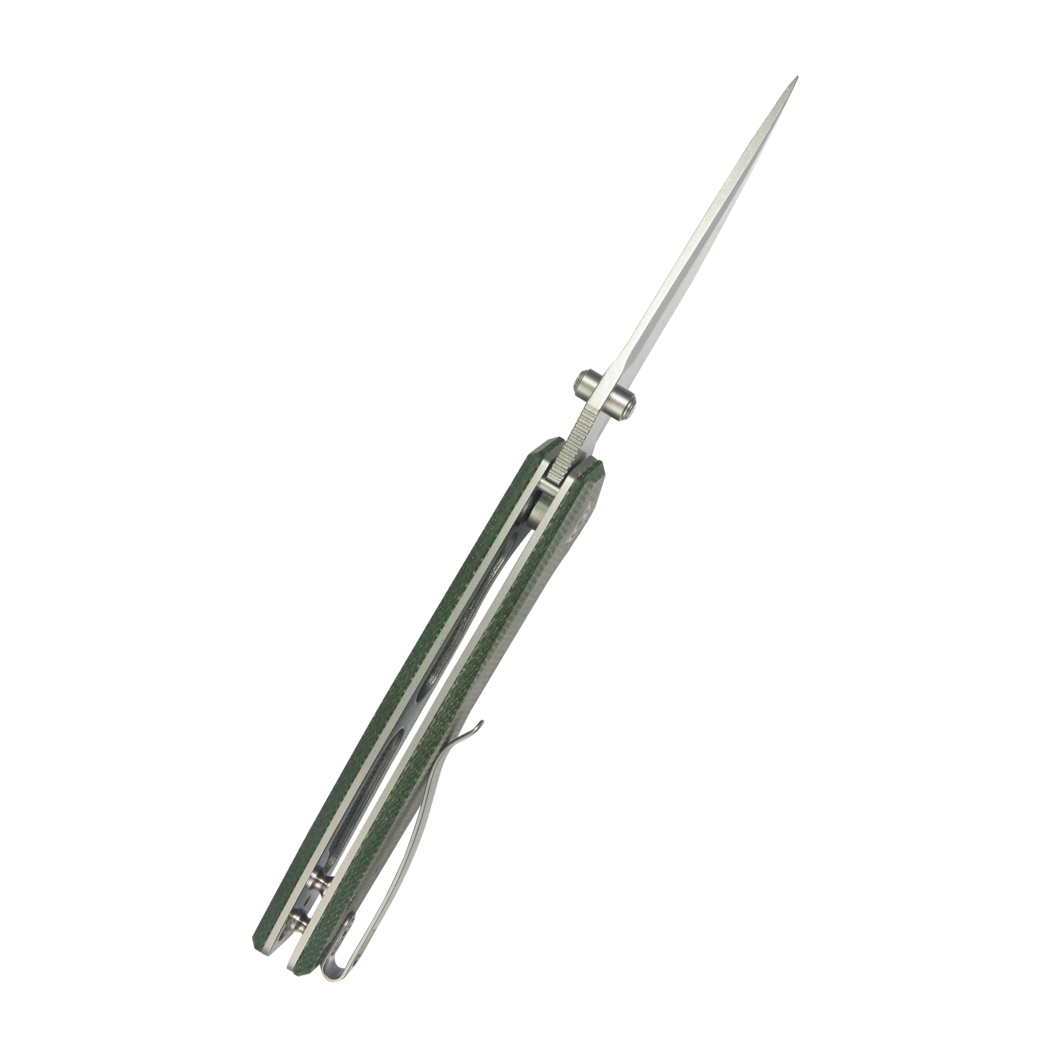 Calyce Liner Lock Flipper Folding Knife Green G10 Handle 3.27" Bead Blasted 14C28N KU901Q