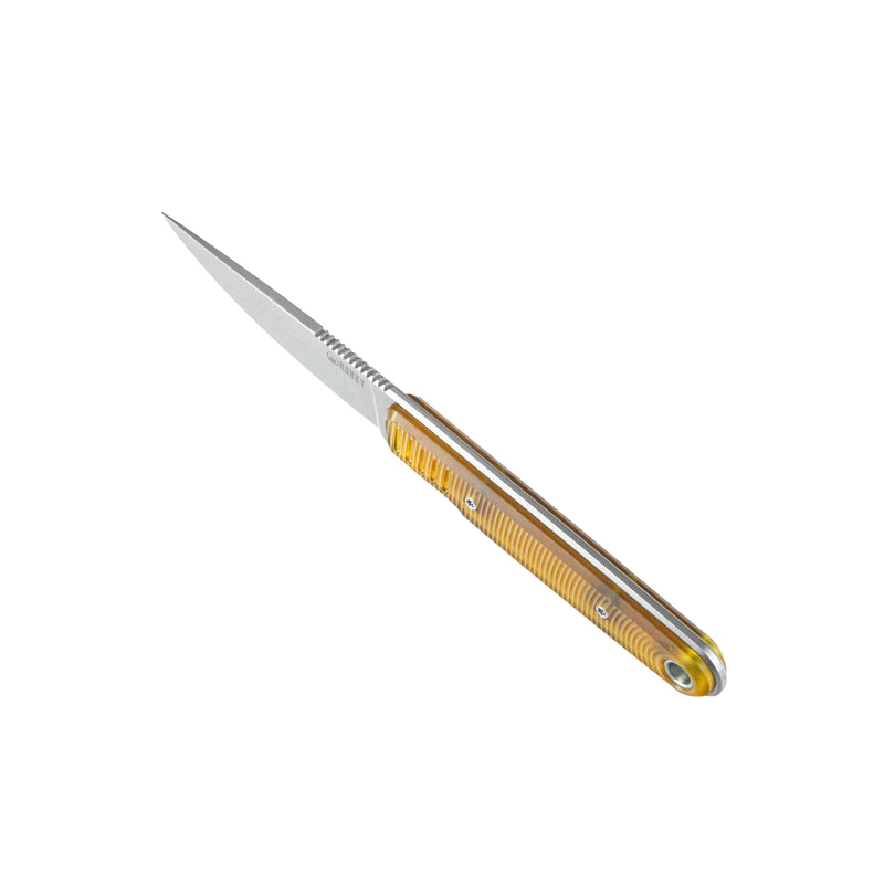JL Drop Point Fixie Every Day Carry Fixed Blade Knife Ultem 3.11'' Drop Point Beadblast 14C28N KU356C
