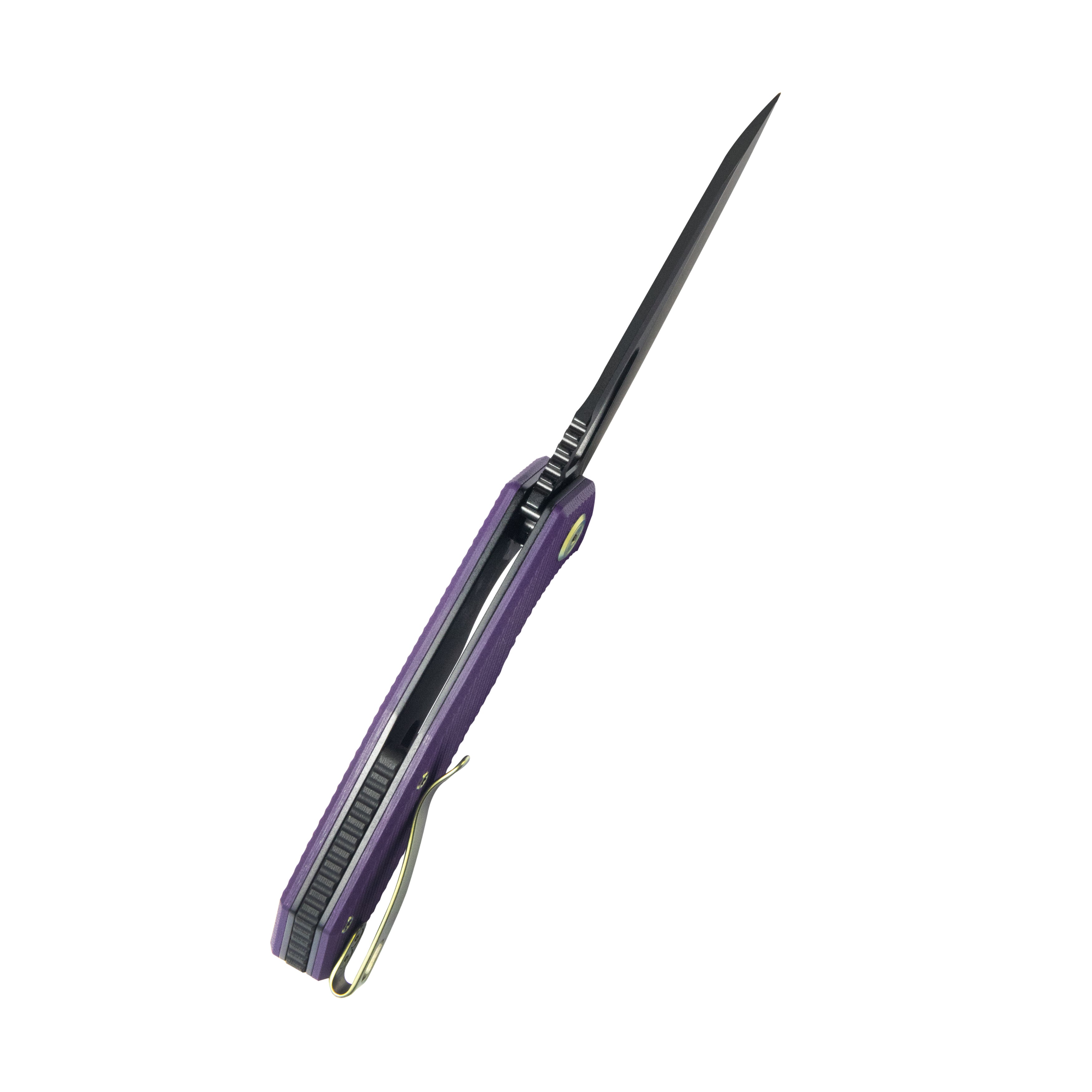 Kubey Vagrant Liner Lock EDC Folding Knife Purple G10 Handle 3.15 inch