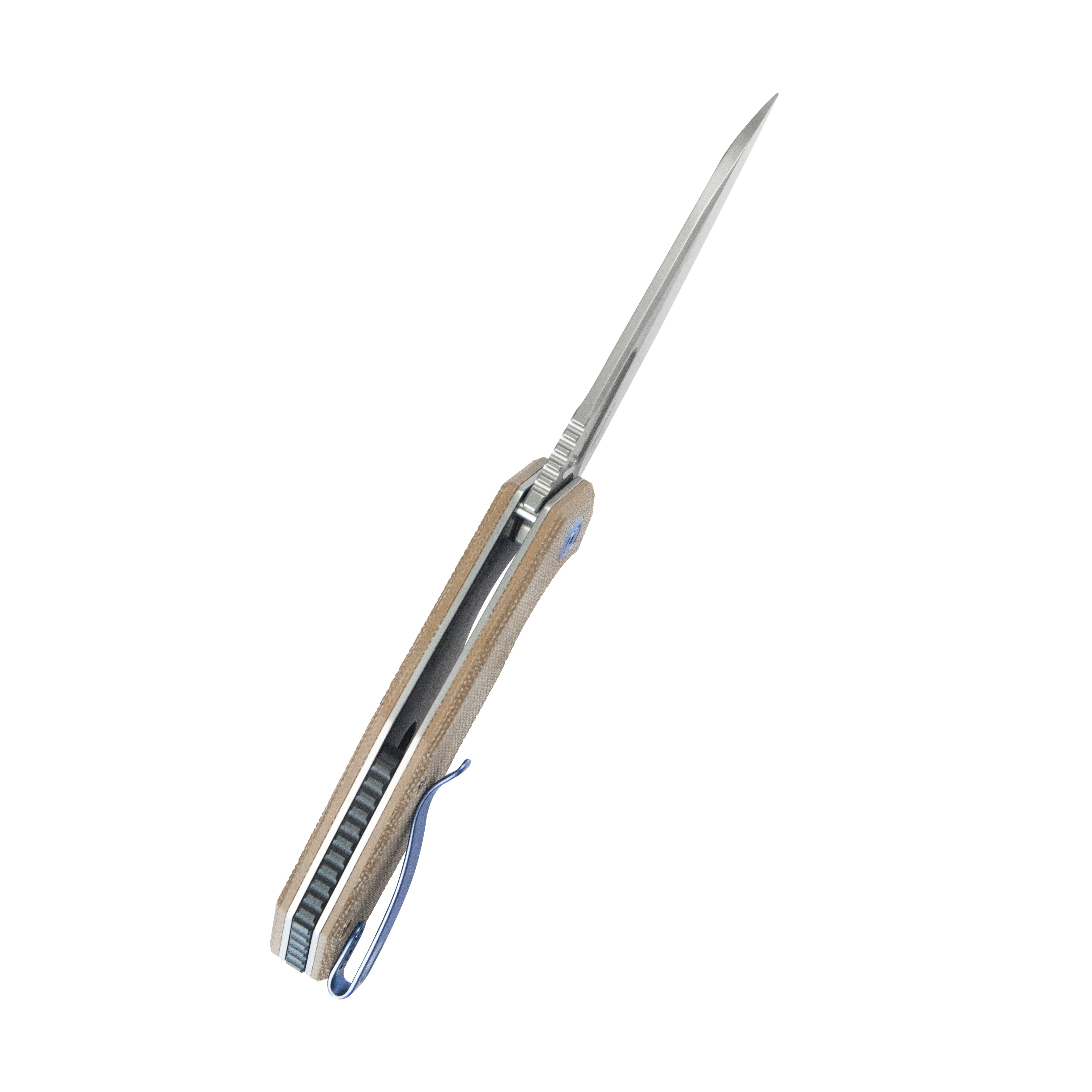 ケバブナイフ Kubey Vagrant Liner Lock Folding Knife Tan Micarta Handle 3.1