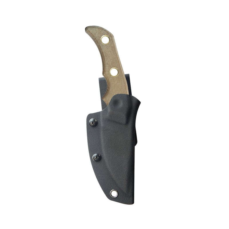 Mikkel Willumsen Design Blade Hunter Drop Point Fixed Blade Knife Brown Micarta Handle 2.95''Beadblast 14C28N KU376B
