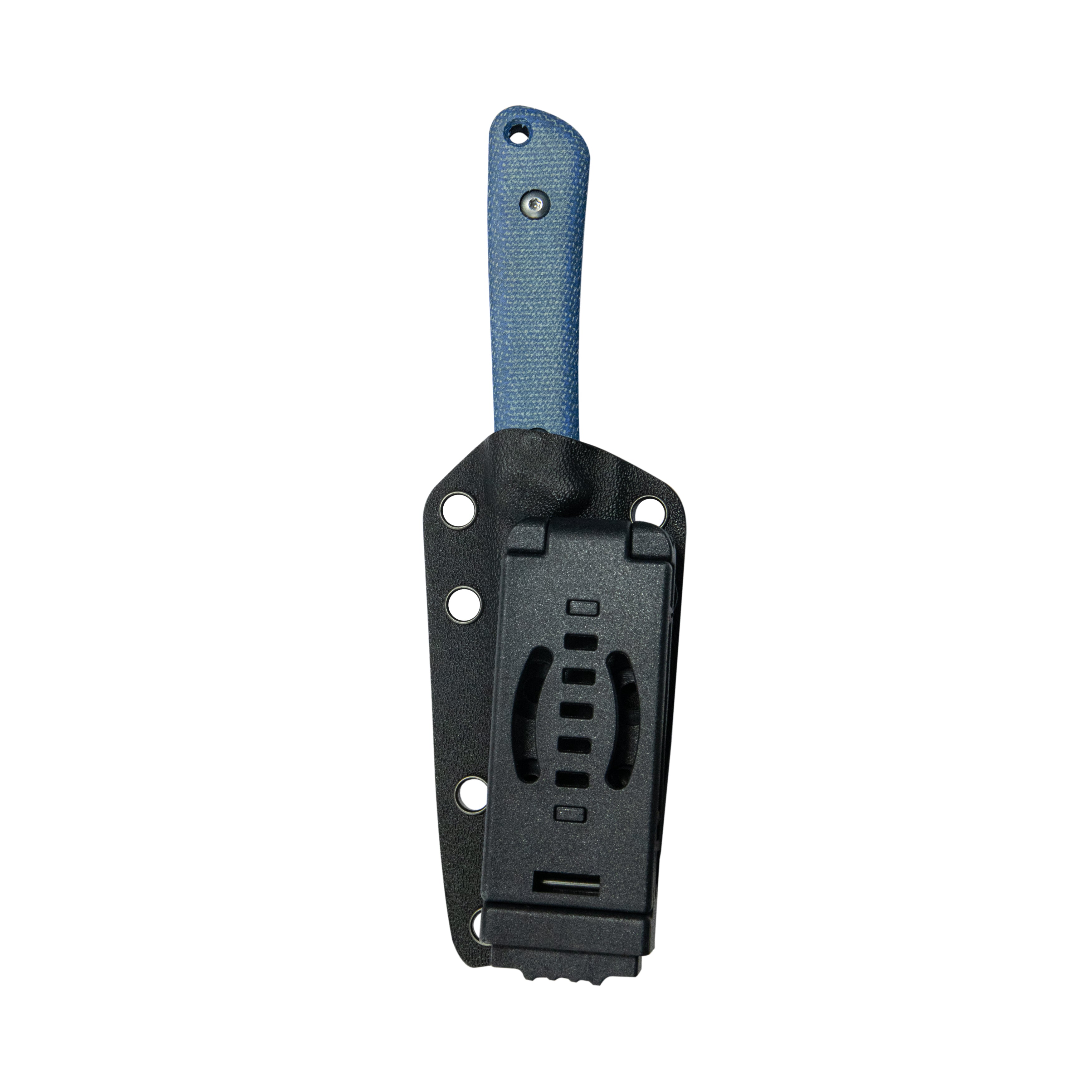 Kubey Thorn Fixed Blade Knife Blue Micarta Handle 2.8