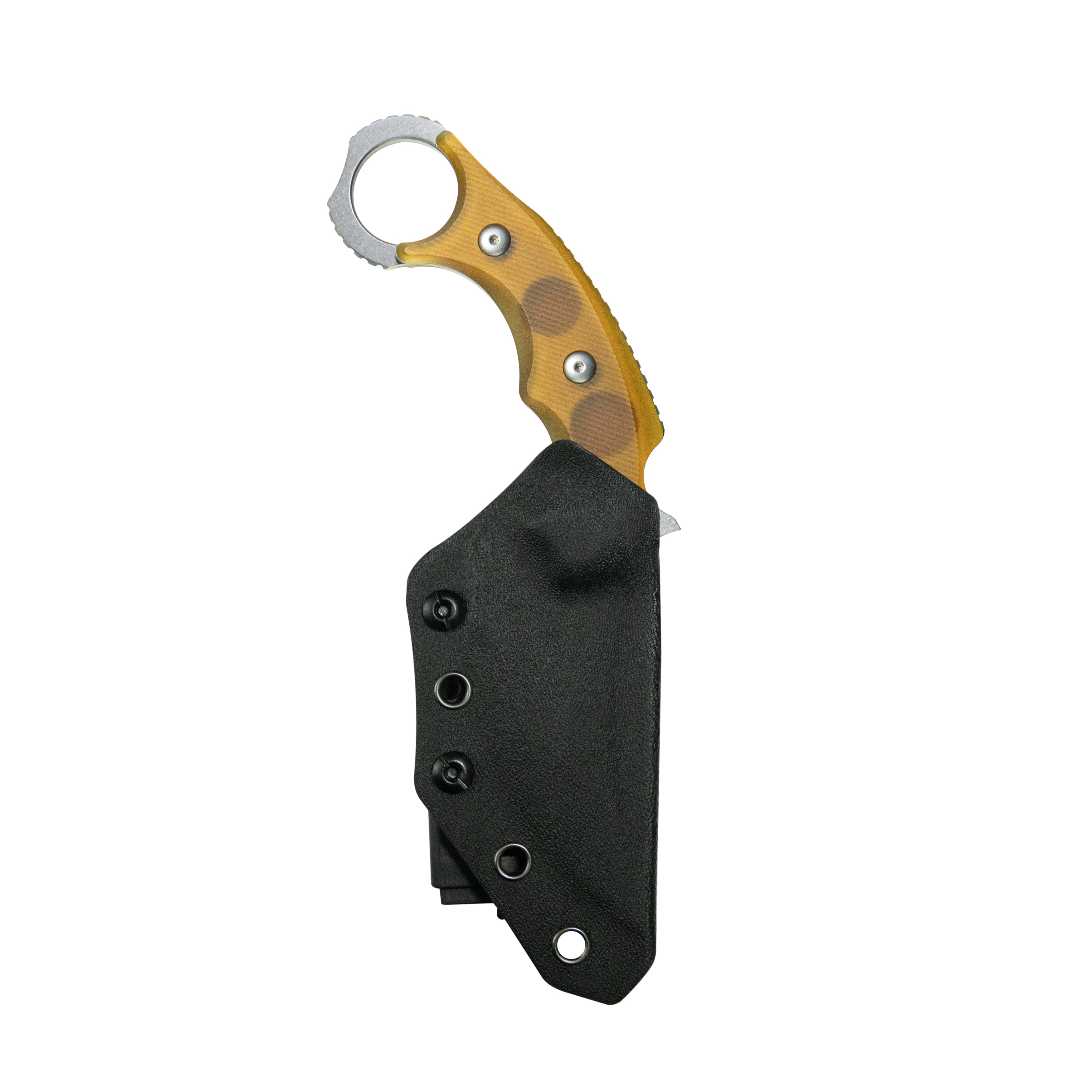 Kubey Velociraptor Pikal Karambit Fixed Blade Knife Ultem Handle 2.99" Beadblast 14C28N Blade KU448B