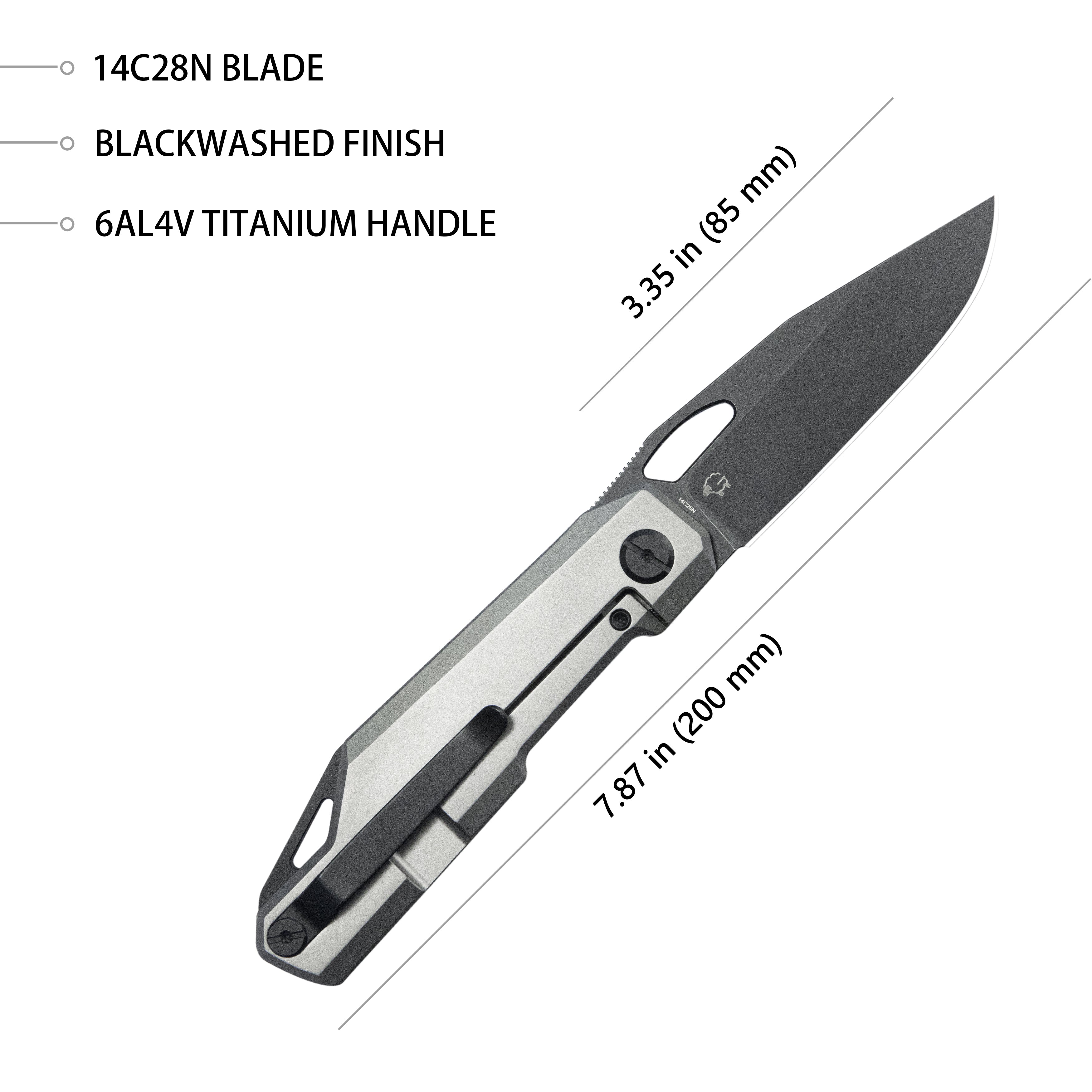 kebu!Phigvel Makers & Co. ベスト サイズ40 Kubey Verijero Fronter Flipper Pocket Folding Knife Grey 6AL4V Titaniu