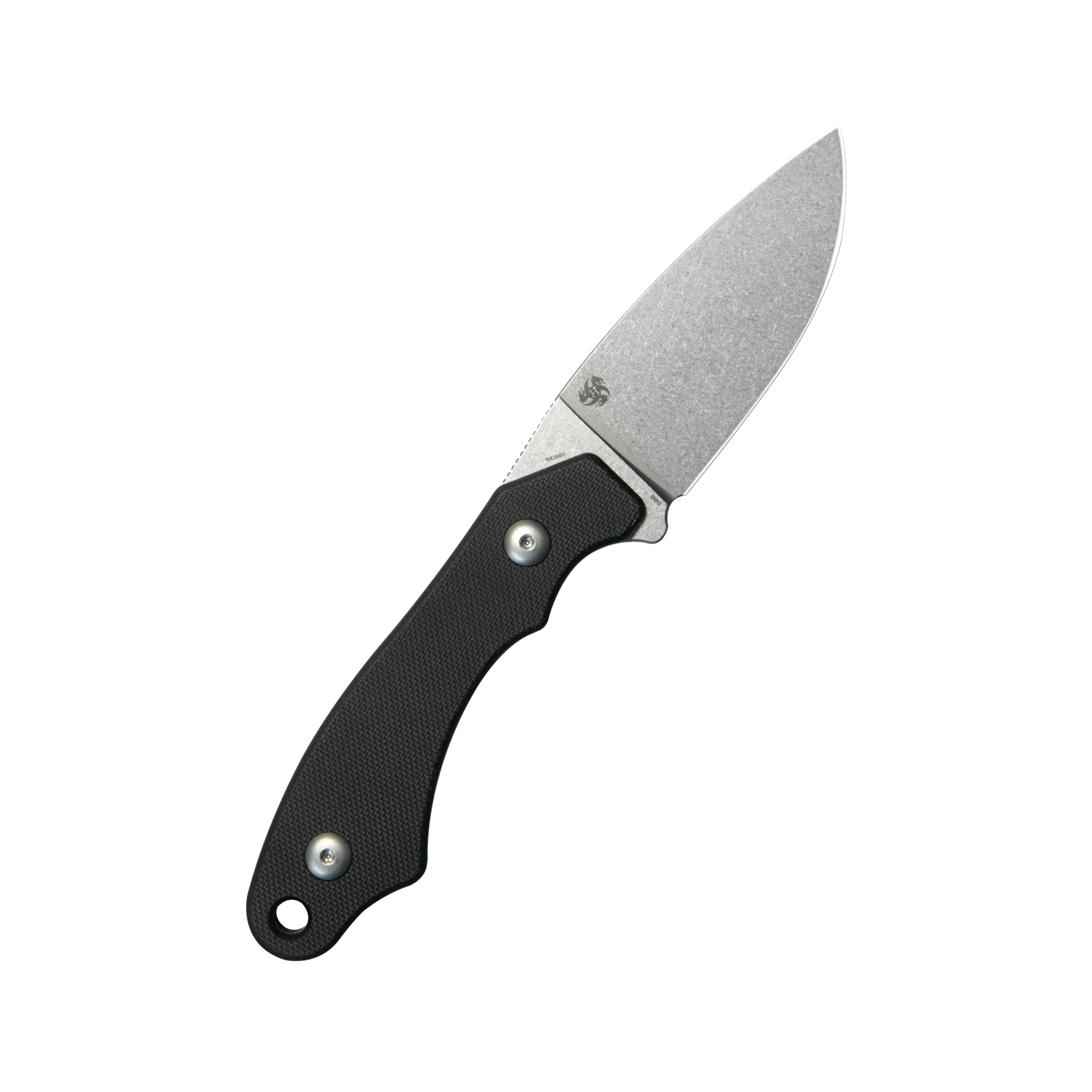 TLB EDC Fixed Blade Knife Black G-10 Handle 4" Beadblast 14C28N with Kydex Sheath KU467A