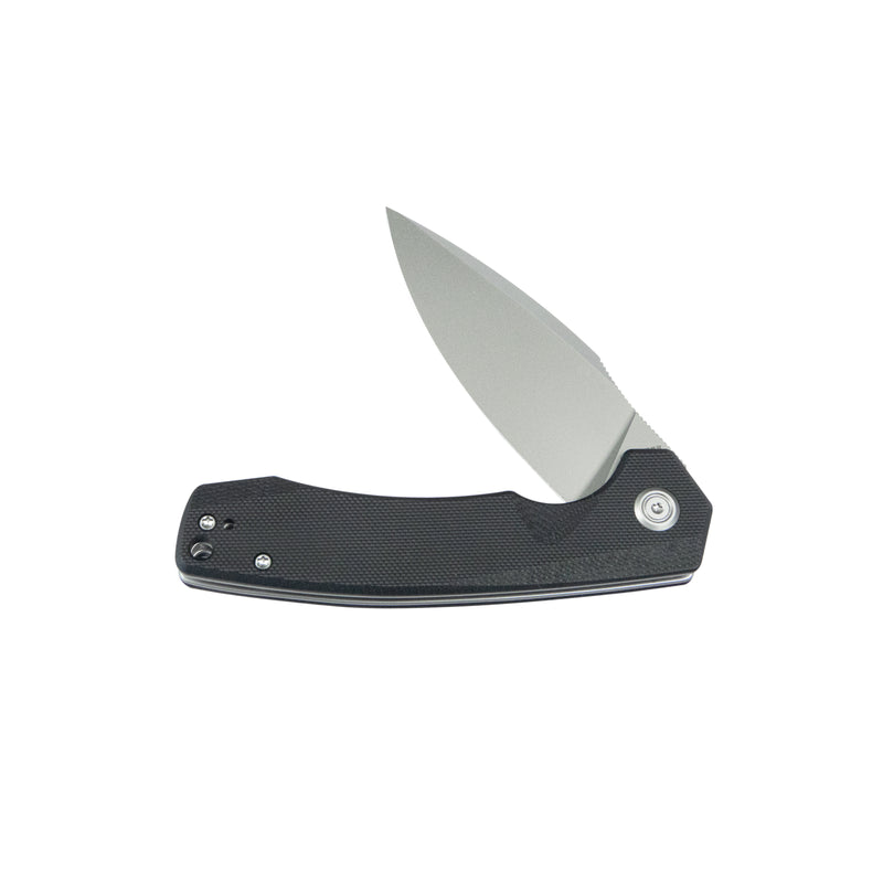 Calyce Liner Lock Flipper Folding Knife Black G10 Handle 3.27" Bead Blasted AUS-10 KU901K