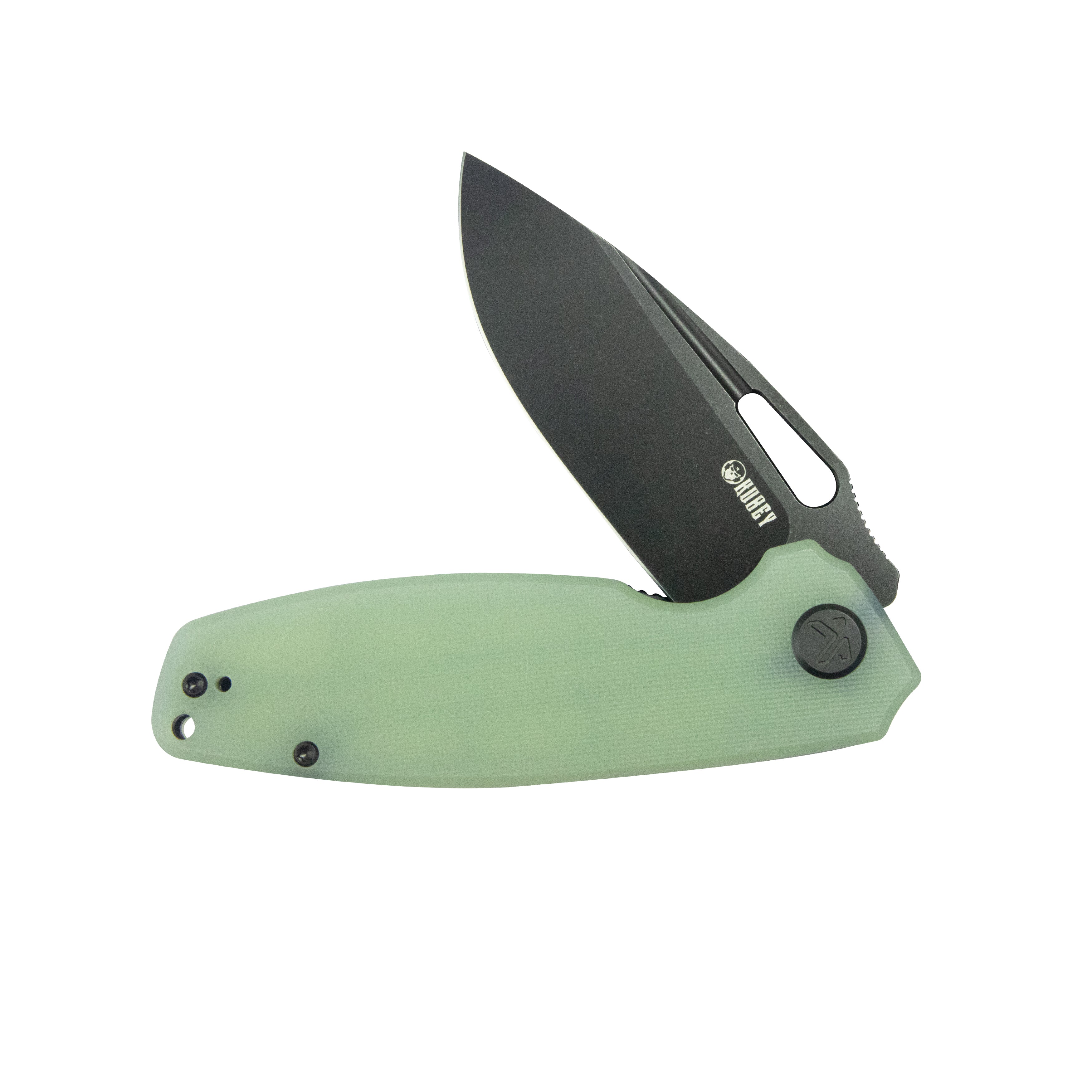 Tityus Liner Lock Flipper Folding Knife Jade Handle 3.39" Blackwash 14C28N KU322X